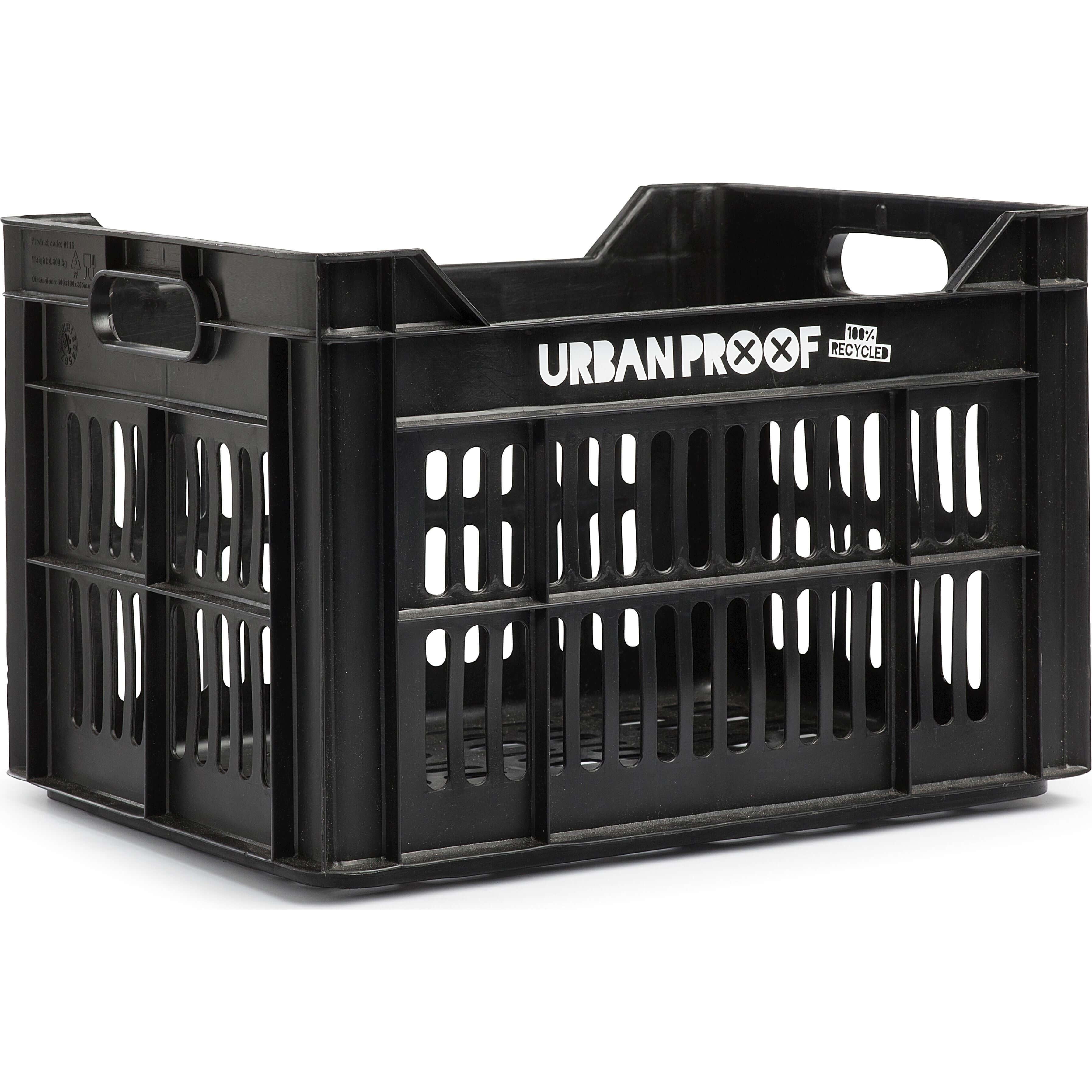 Urban Proof fietskrat 30L black Recycled 40x30x25cm - AE-trading