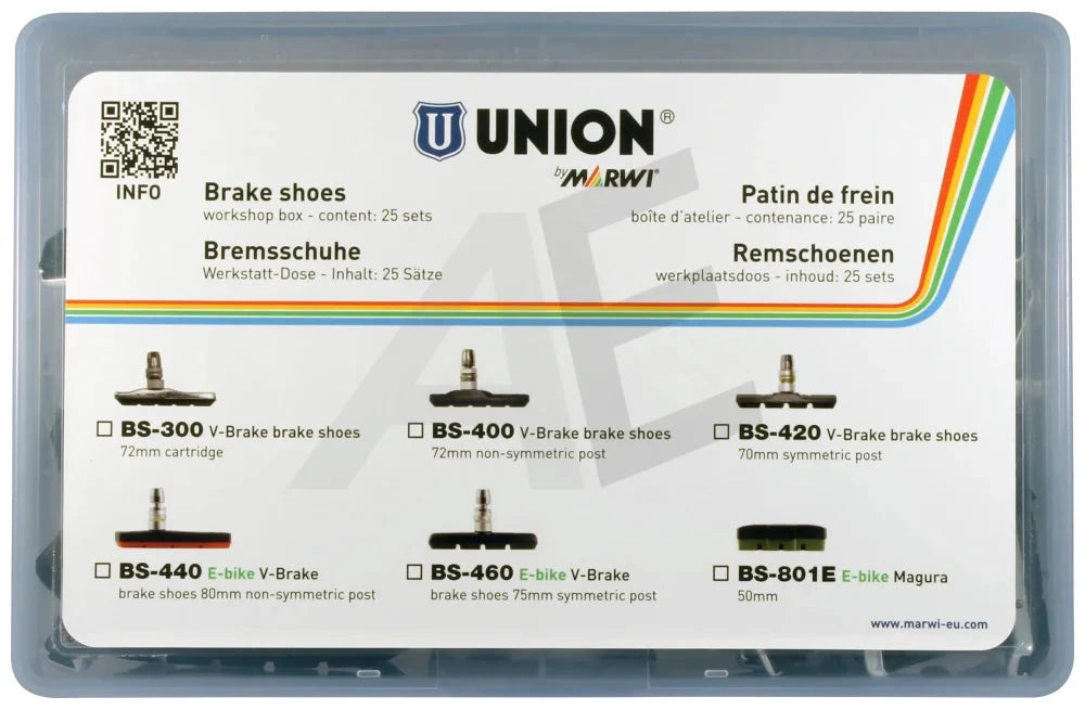 Union remblok V-brake 80mm E-bike WP (25) - AE-trading