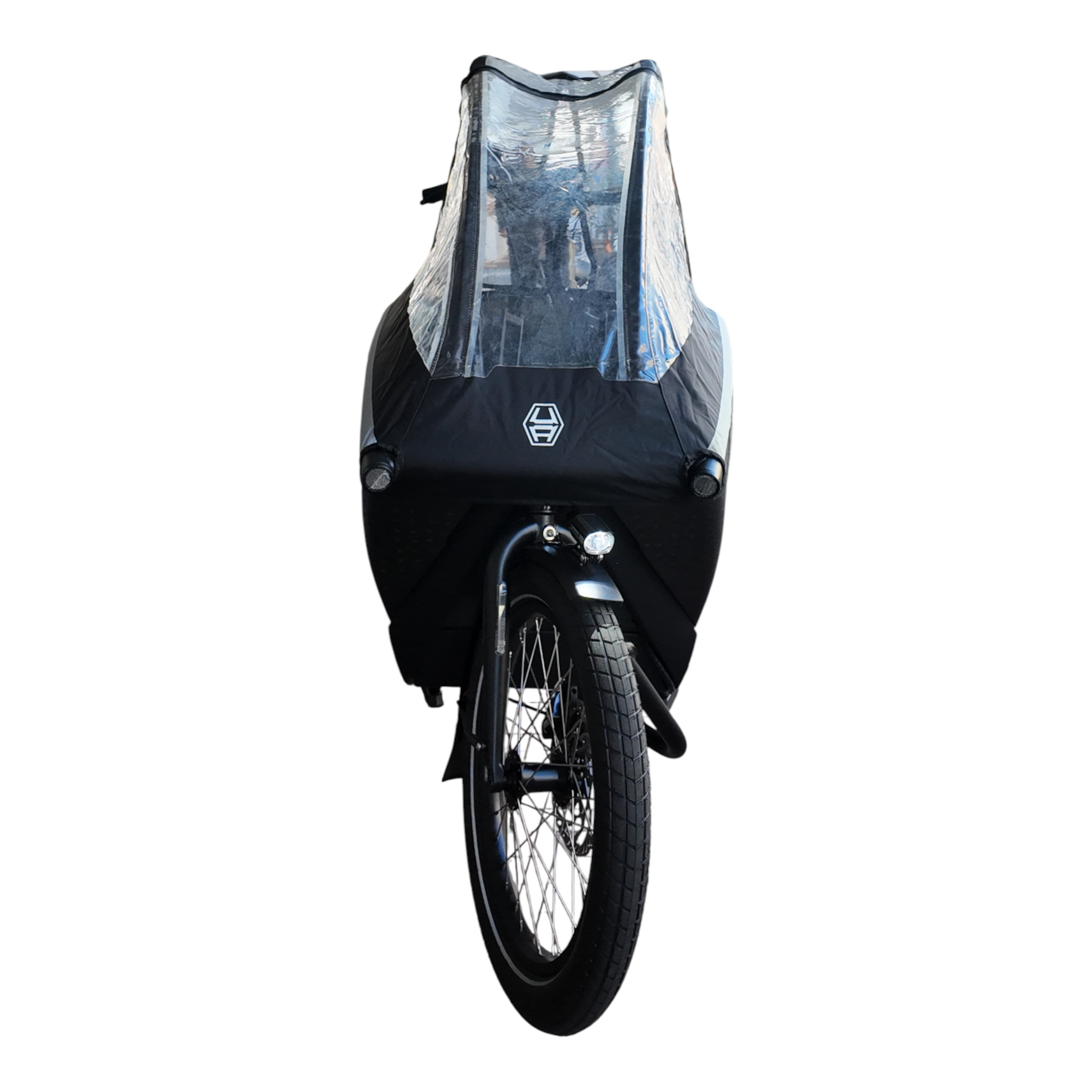 Urban Arrow Family Cargo Line 85Nm – Zwart – Elektrische Bakfiets – Enviolo Automatiq – 500Wh – Incl. Regenhuif & Extra Zitbankje - AE-trading