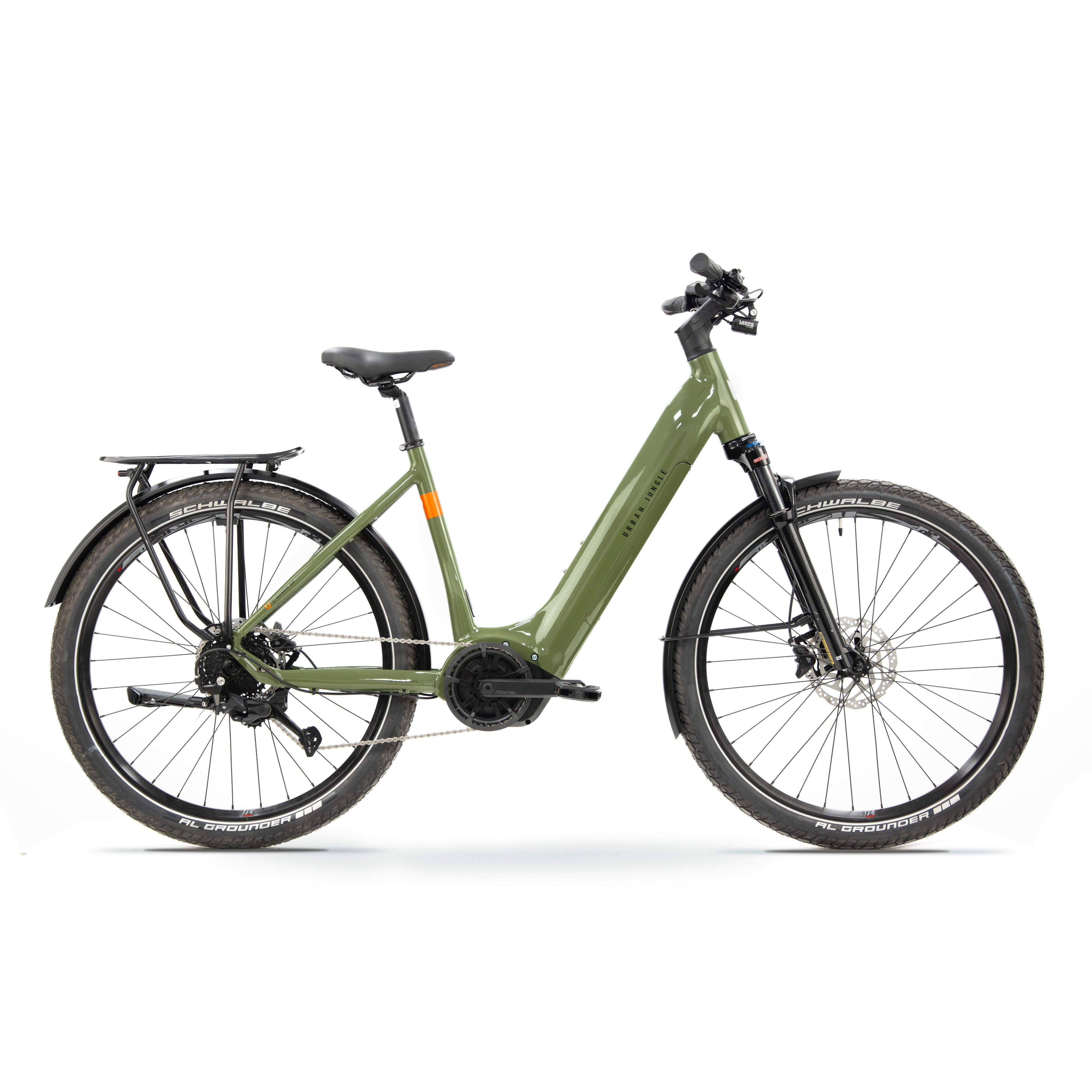 Urban Jungle Barrio 3.0 - Elektrische Stadsfiets - Pesto Green - 500Wh - AE-trading
