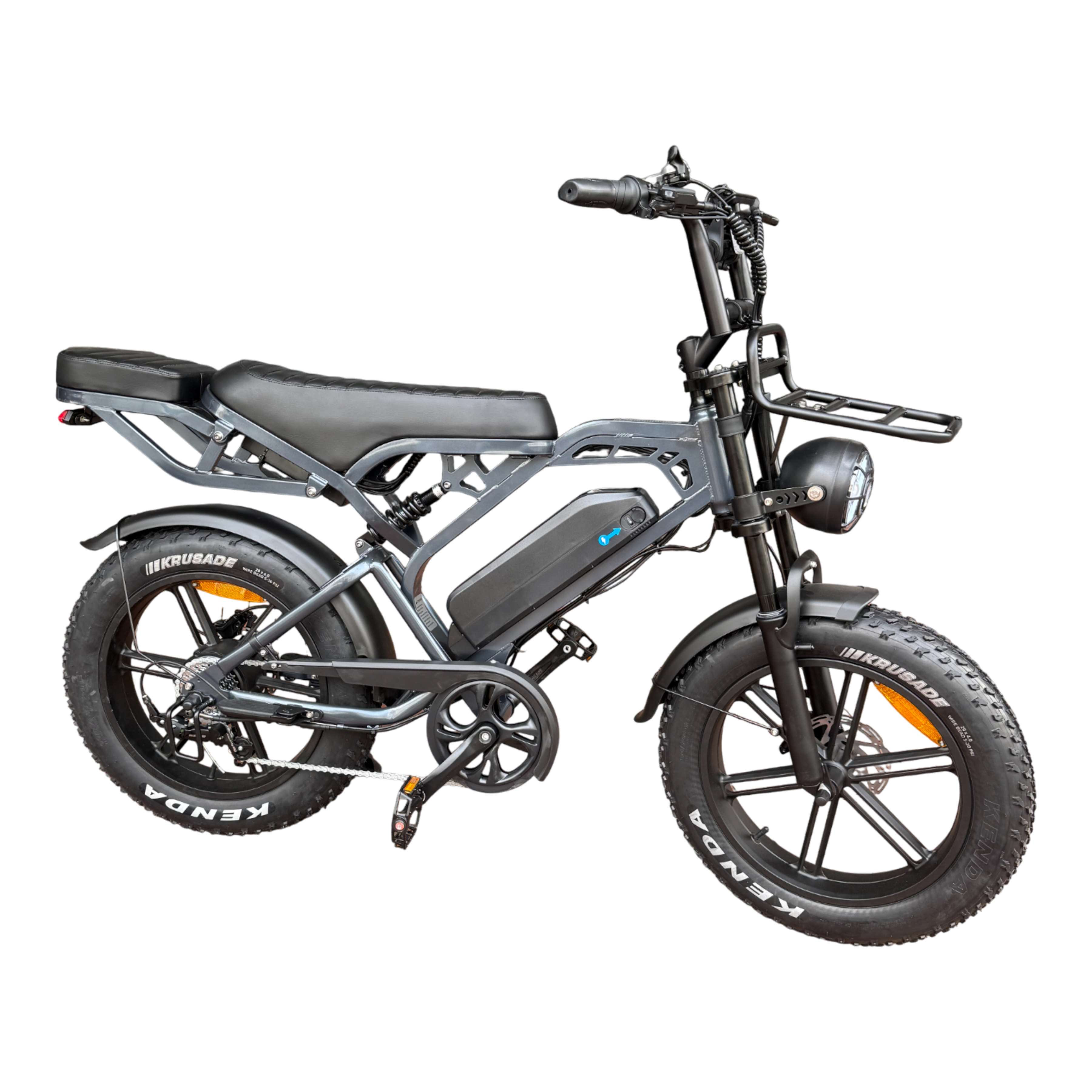 V20 Pro Fatbike Donker Grijs 2025 – Elektrische Fatbike – Hydraulische Remmen – Inclusief Accessoiresset - AE-trading