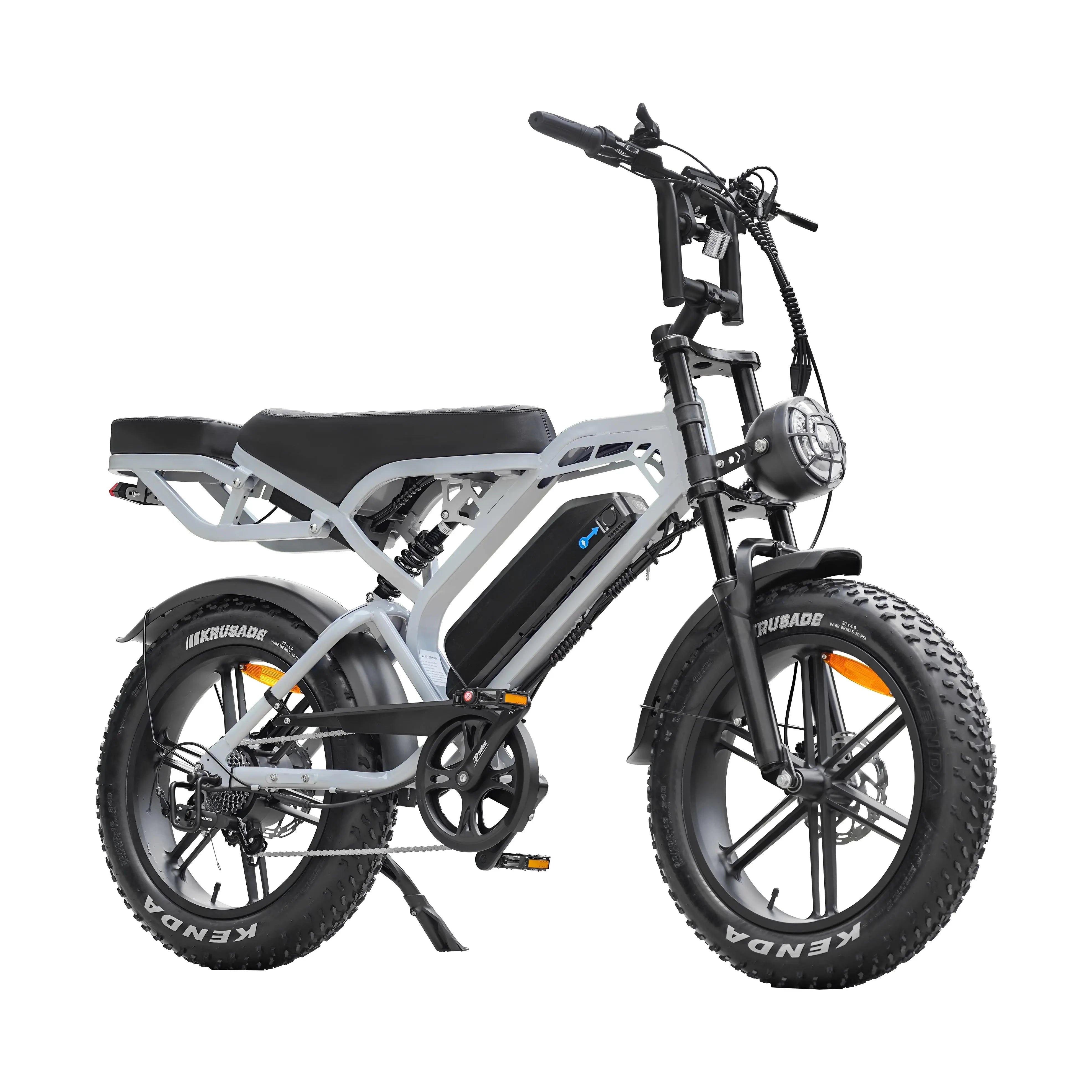 V20 Pro Fatbike Licht Grijs 2025 – Elektrische Fatbike – Hydraulische Remmen – Inclusief Accessoires - AE-trading