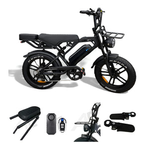 V20 Pro Fatbike Zwart 2026 – Elektrische Fatbike – Hydraulische Remmen – 48V 15Ah - AE-trading