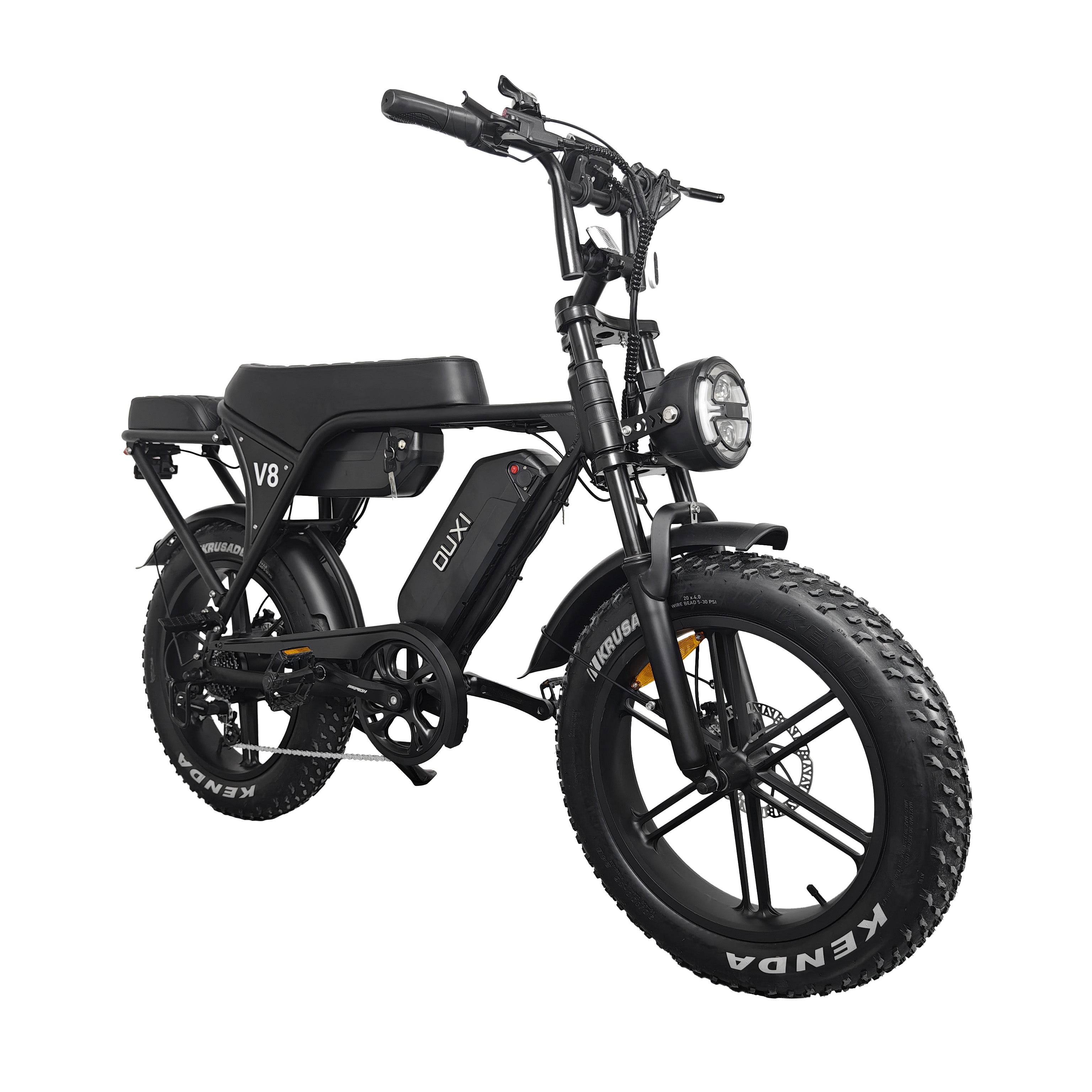 Ouxi V8 Max Fatbike - Zwart - Dubbele Accu - AE-trading