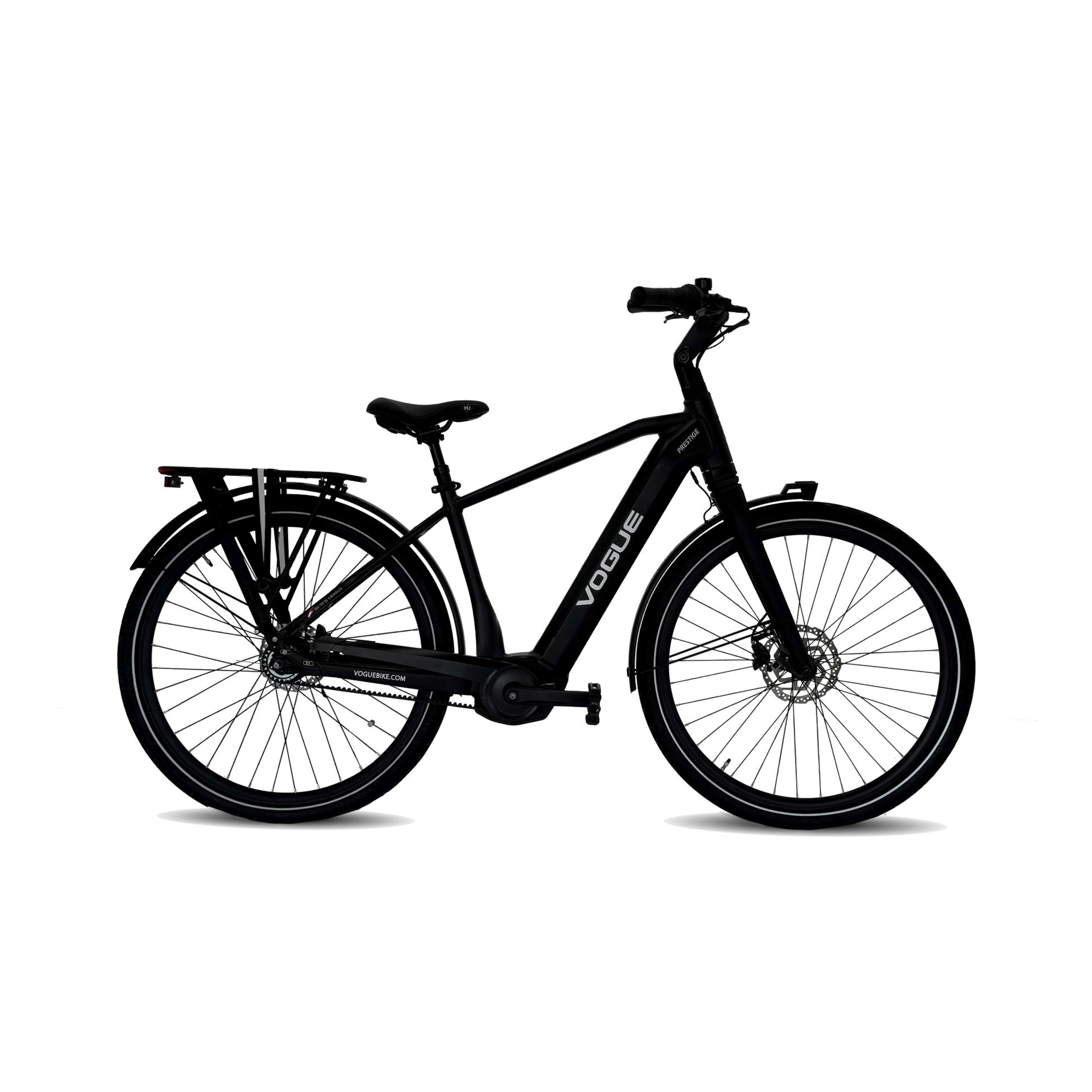 Vogue Prestige – Heren E-Bike - 28 inch – 48 cm – MOTINOVA Middenmotor 80Nm – V-Snaar Aandrijving – 14,5Ah Accu – Mat Zwart - AE-trading