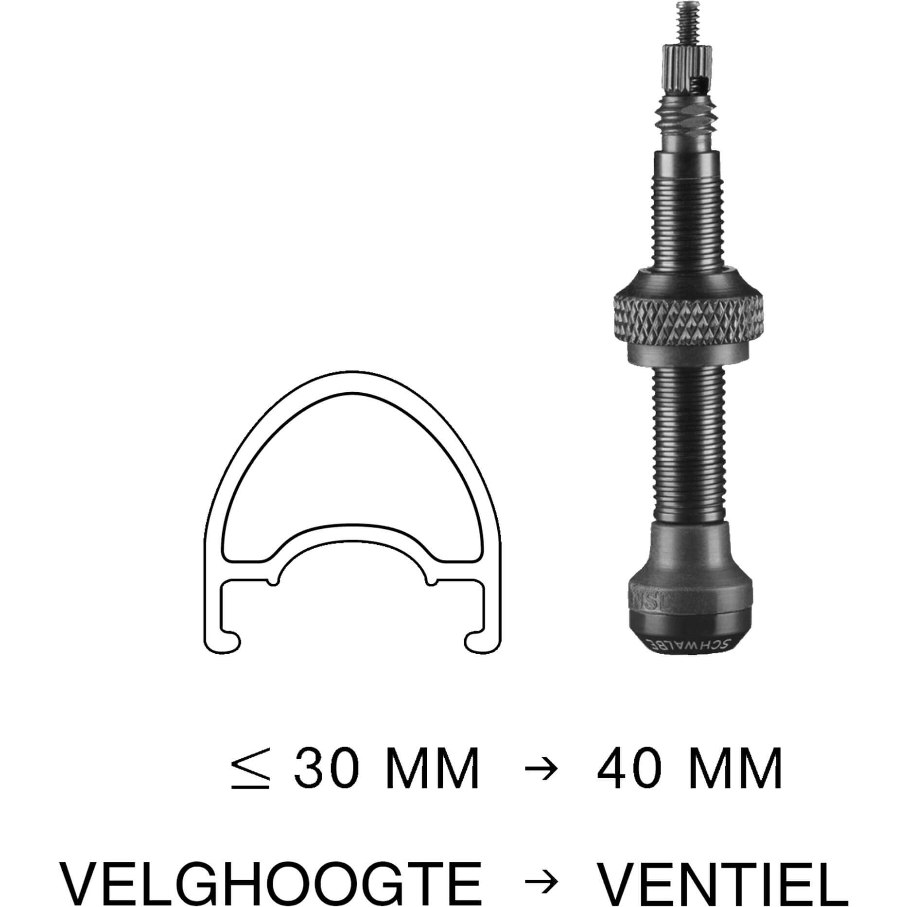 Schwalbe ventiel tubeless 40 mm set 2 stuks - AE-trading