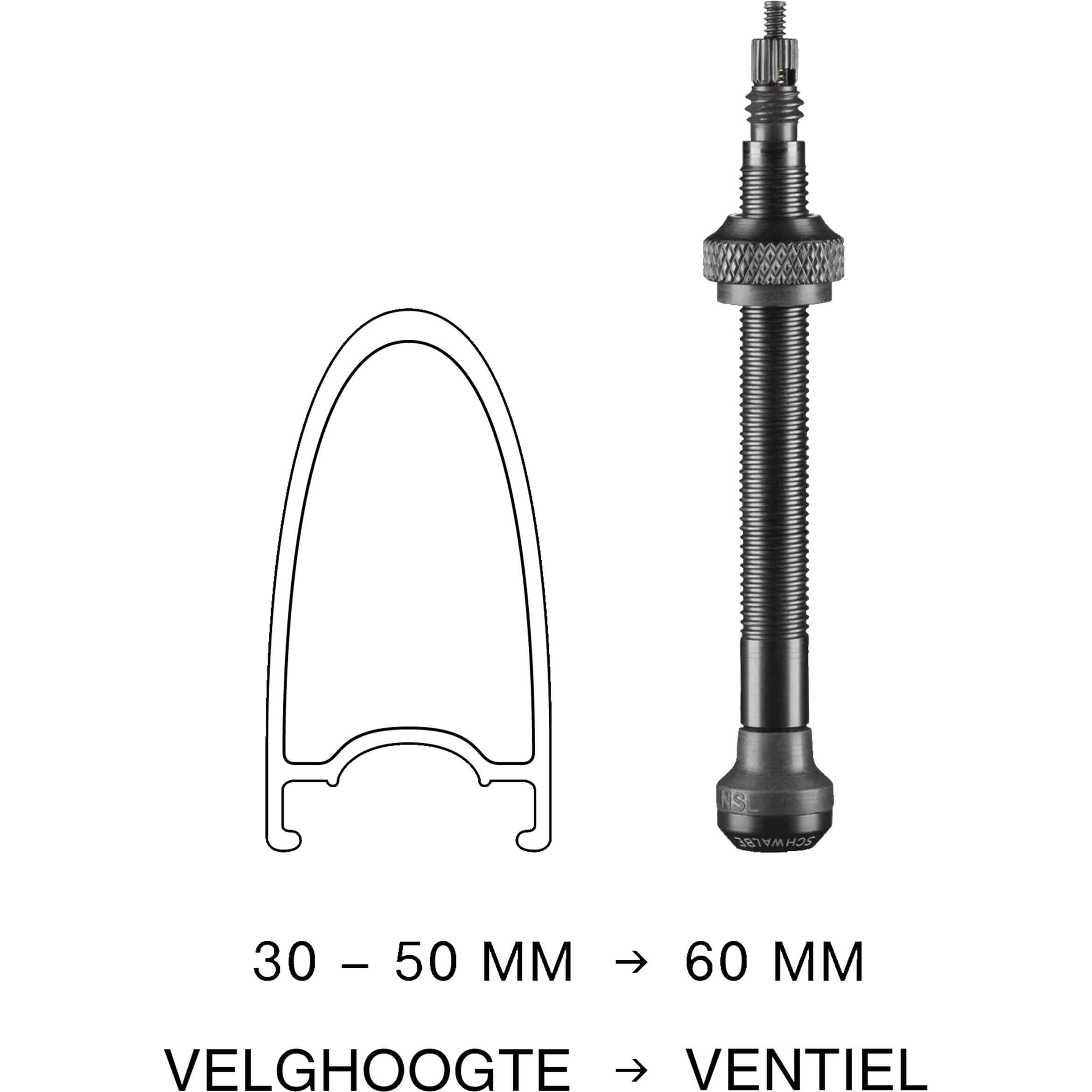 Schwalbe ventiel tubeless 60 mm set 2 stuks - AE-trading