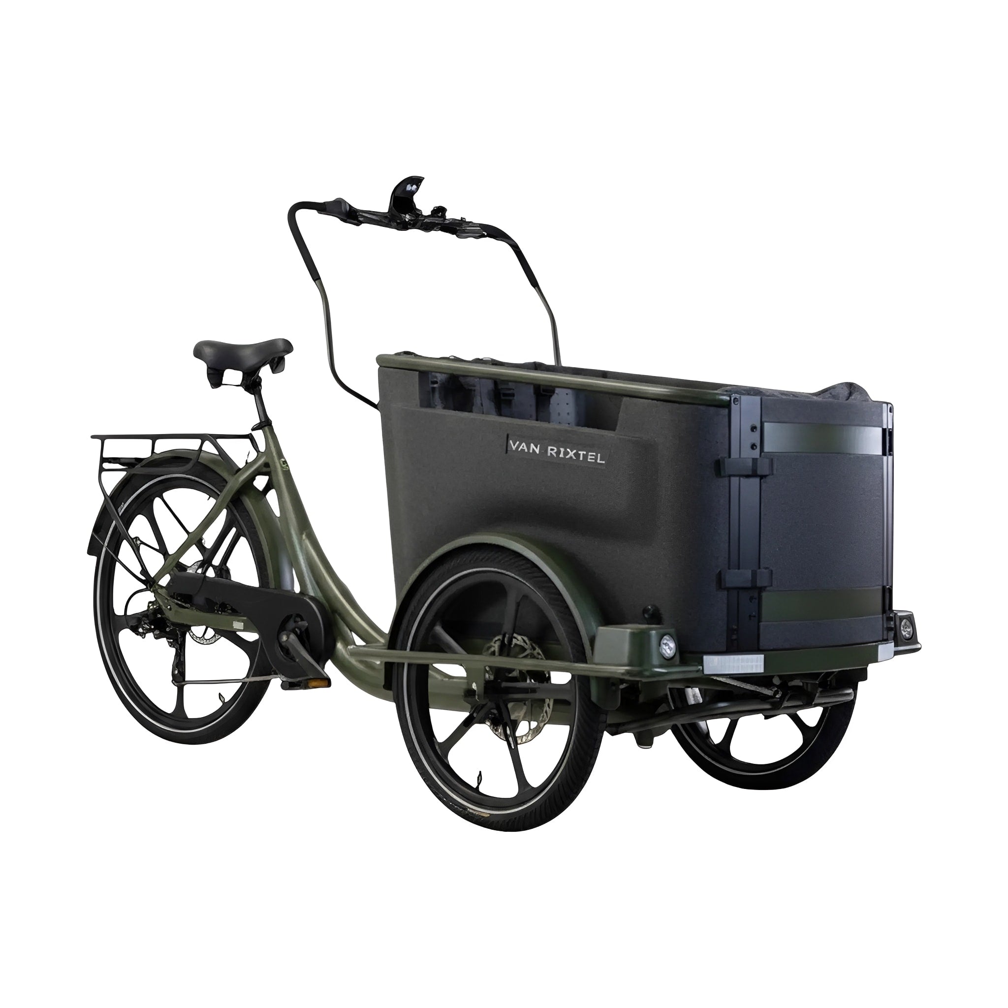 Van Rixtel Family - Olijfgroen - Elektrische Bakfiets - AE-trading