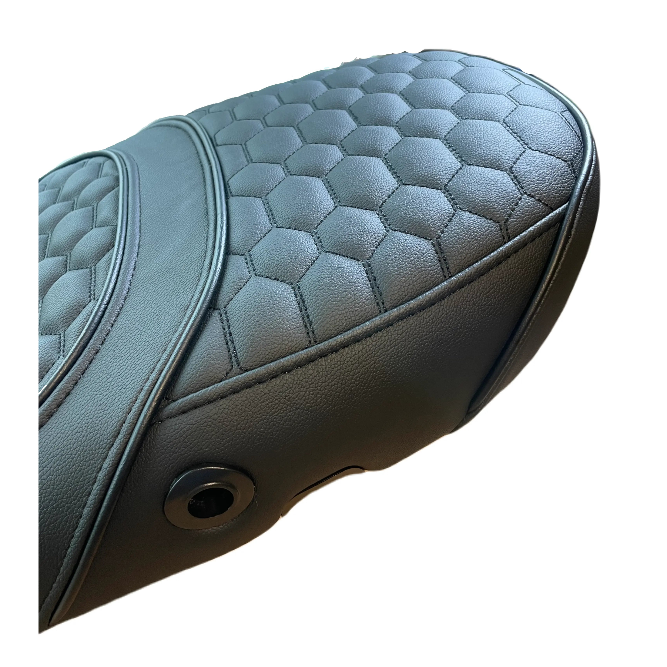 Vespa Sprint Custom Dubbelzits Zadel in BMW M Competition Black on Black - Hoogwaardig