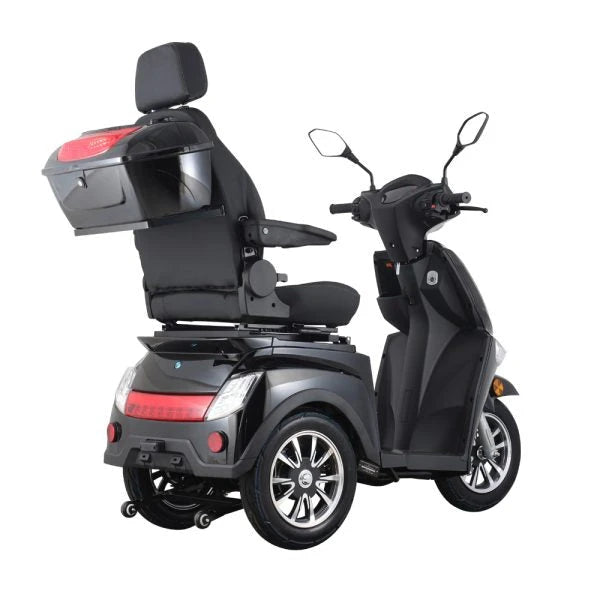Vista 3 Luxe E-Scootmobiel Elektrische Driewieler 1000W 60V 20Ah - Zwart - AE-trading