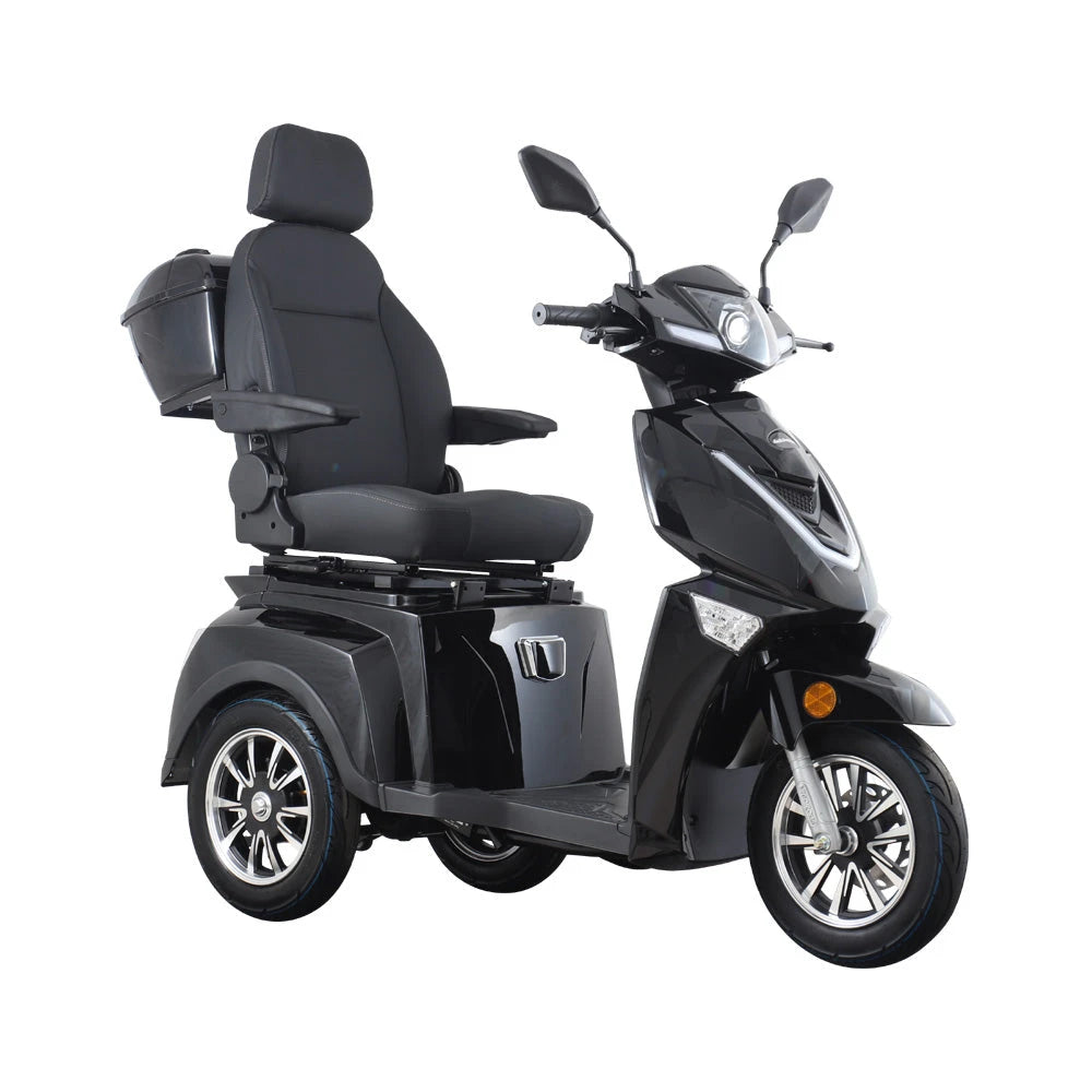 Vista 3 Luxe E-Scootmobiel Elektrische Driewieler 1000W 60V 20Ah - Zwart - AE-trading