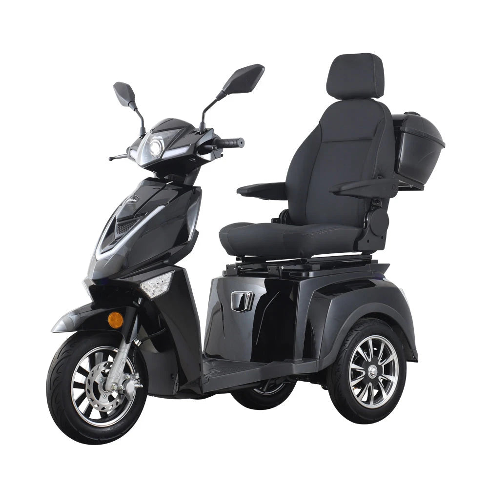 Vista 3 Luxe E-Scootmobiel Elektrische Driewieler 1000W 60V 20Ah - Zwart - AE-trading