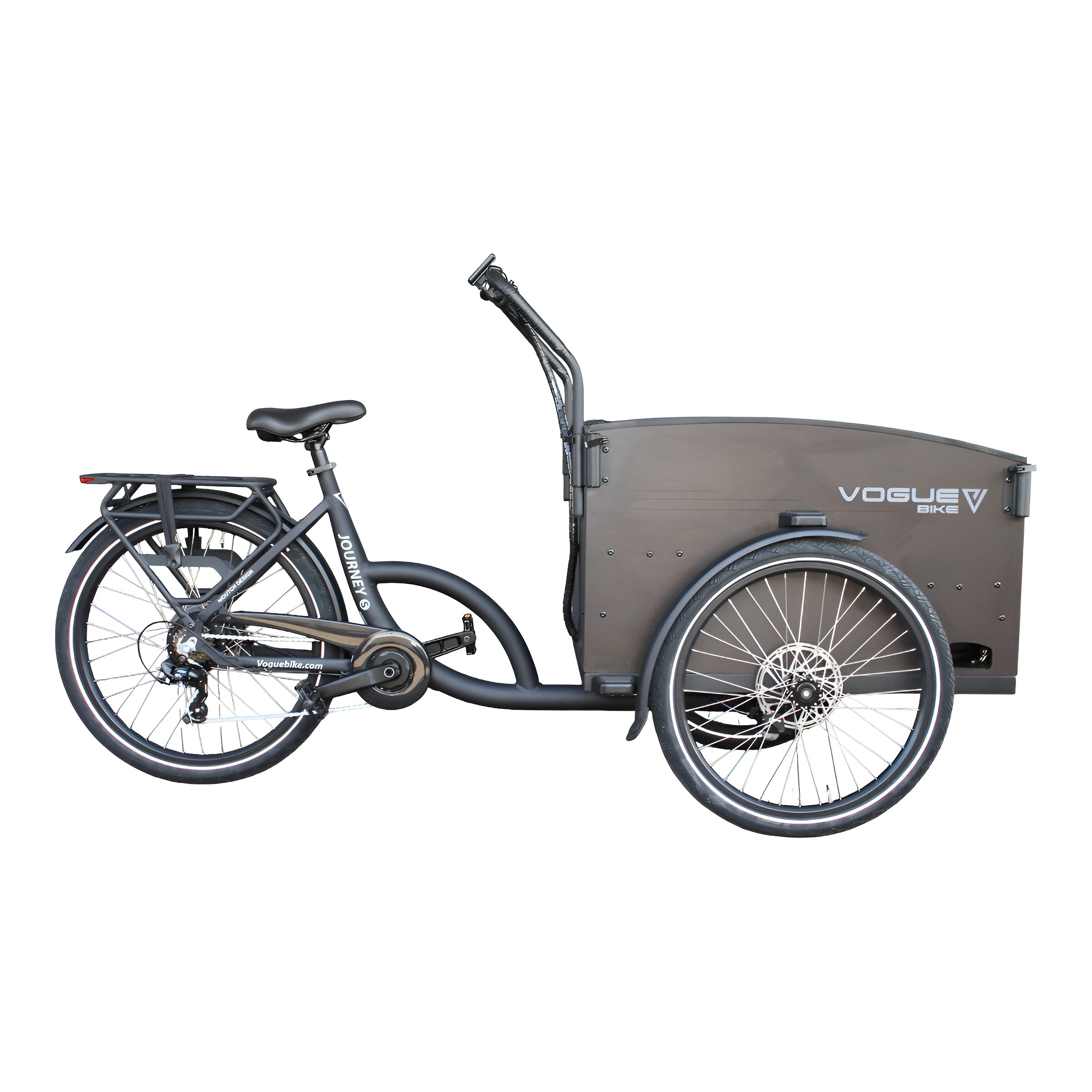 Vogue Bakfiets E-Cargo Journey-S 7DR met Hydraulische Remmen - Zwart - AE-trading