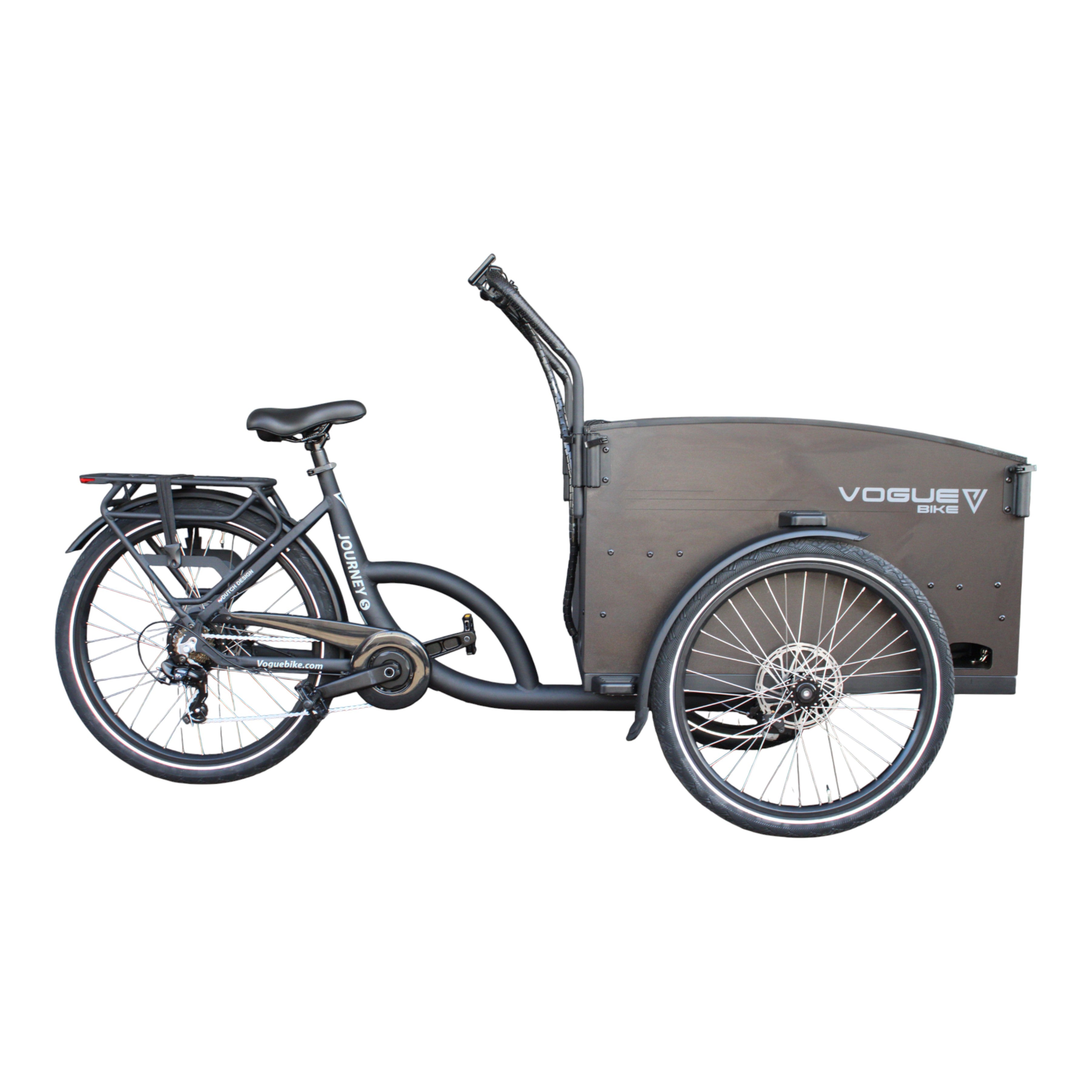 Vogue Bakfiets E-Cargo Journey-S 7DR met Hydraulische Remmen - Zwart - AE-trading