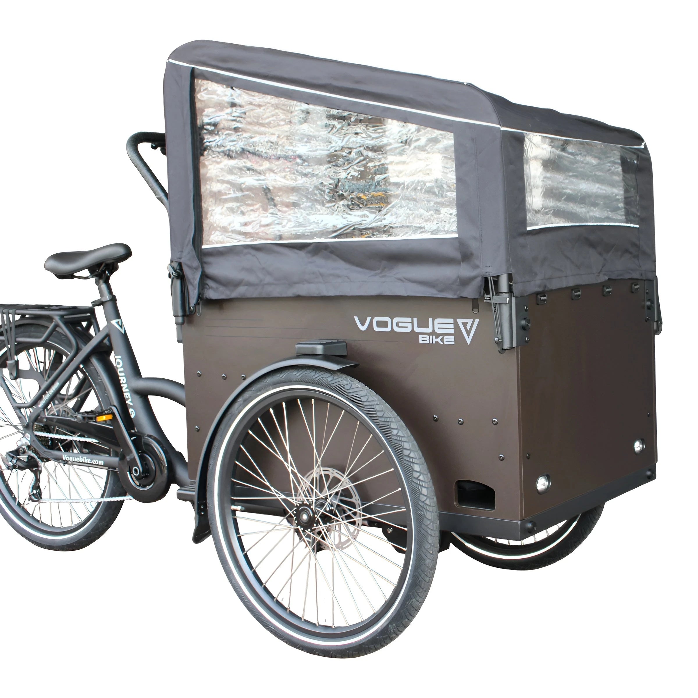 Vogue Bakfiets E-Cargo Journey-S 7DR met Hydraulische Remmen - Zwart - AE-trading