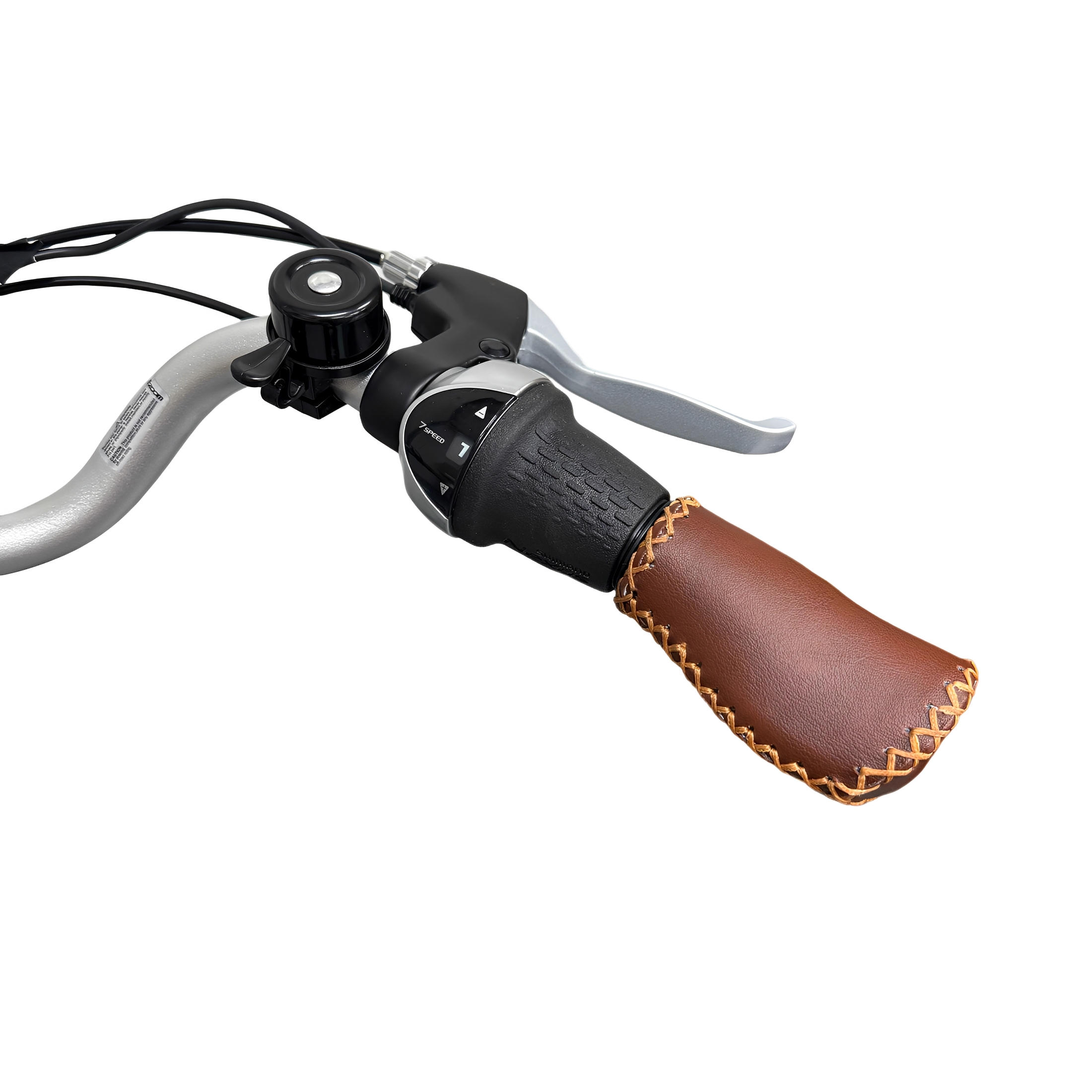 Vogue Basic Elektrische Fiets 3 versnellingen 47cm 13Ah - Mat Zwart met Bruine Accenten - AE-trading