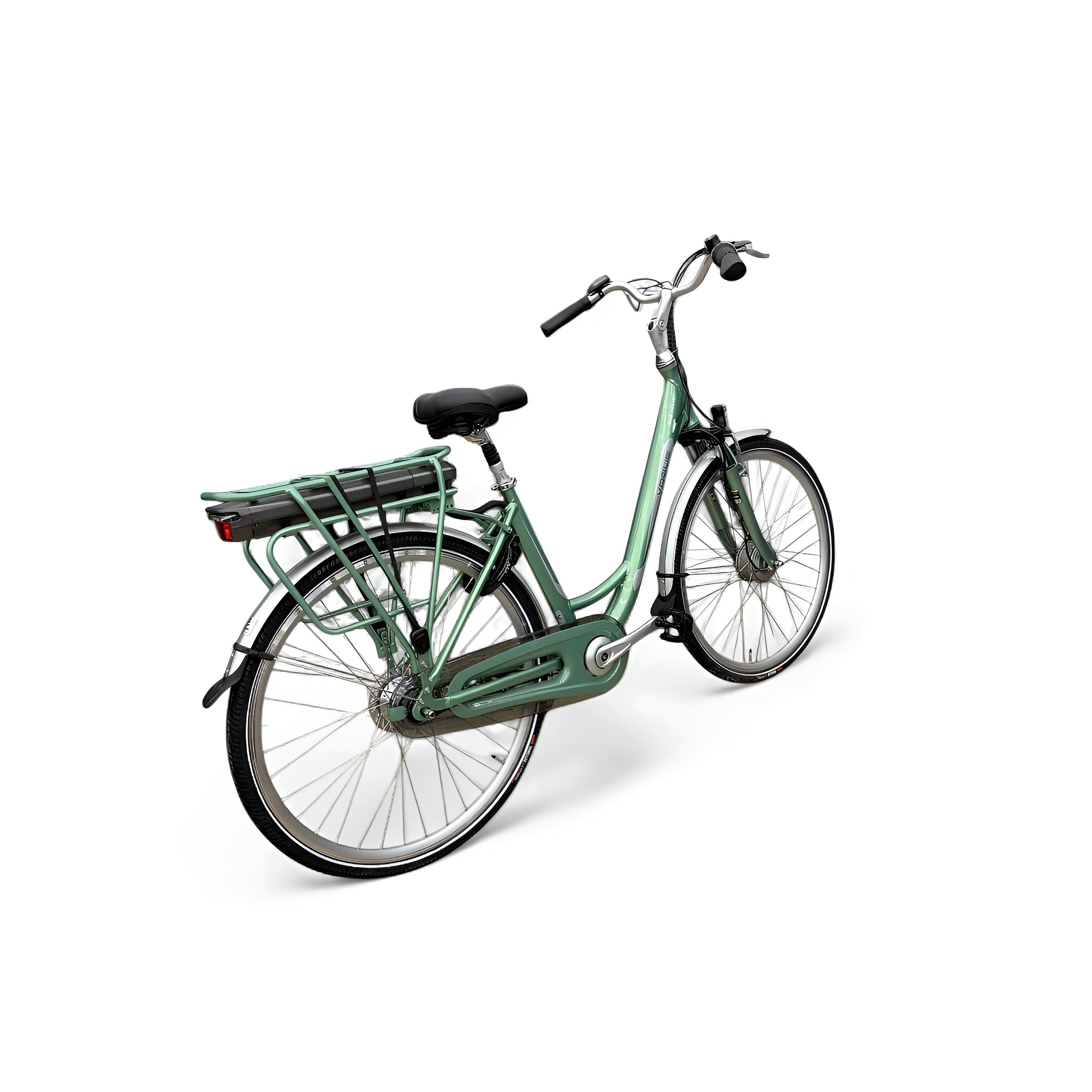 Vogue Basic N7 Elektrische Fiets Groen 49cm – Elektrische Damesfiets met 468Wh Accu - AE-trading