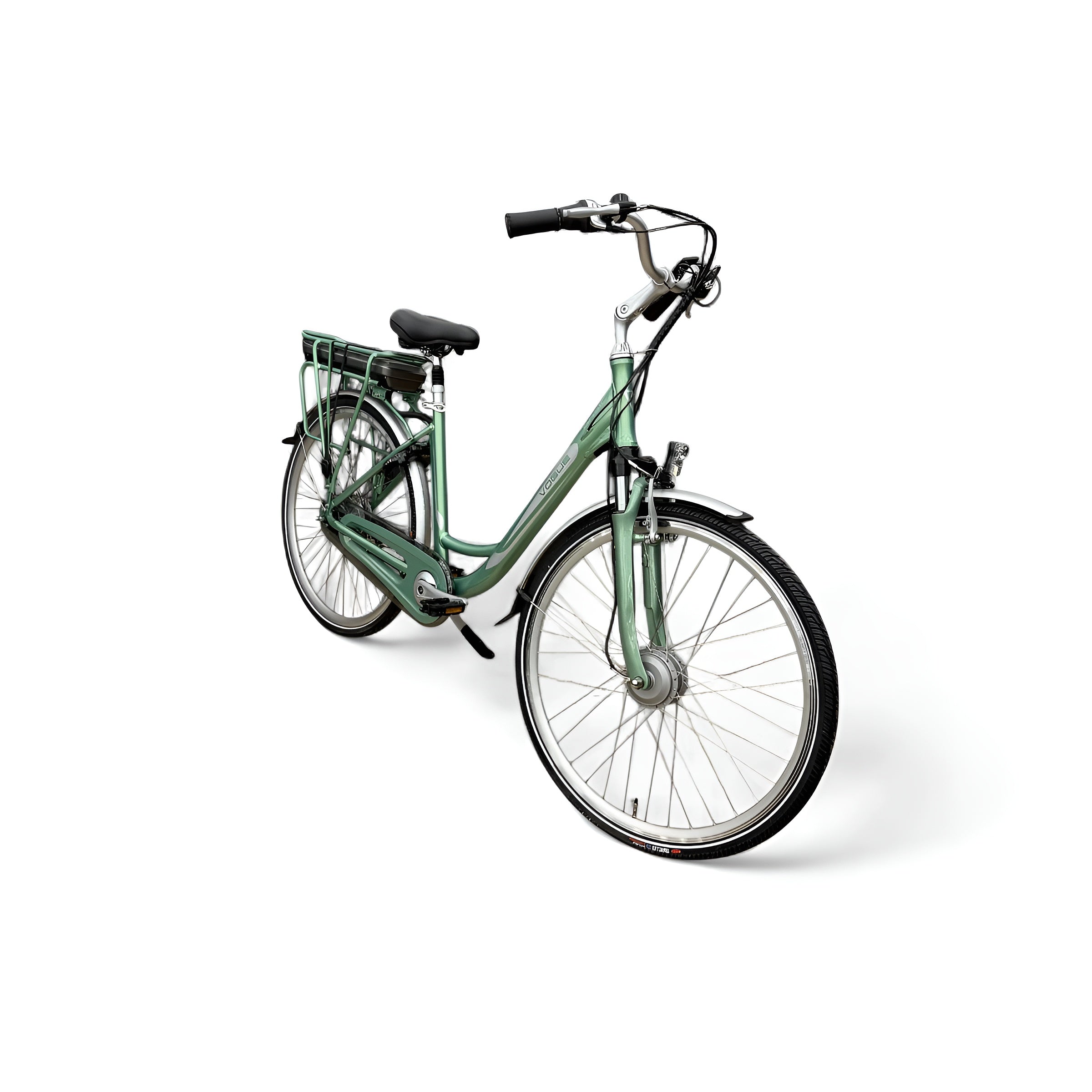 Vogue Basic N7 Elektrische Fiets Groen 49cm – Elektrische Damesfiets met 468Wh Accu - AE-trading
