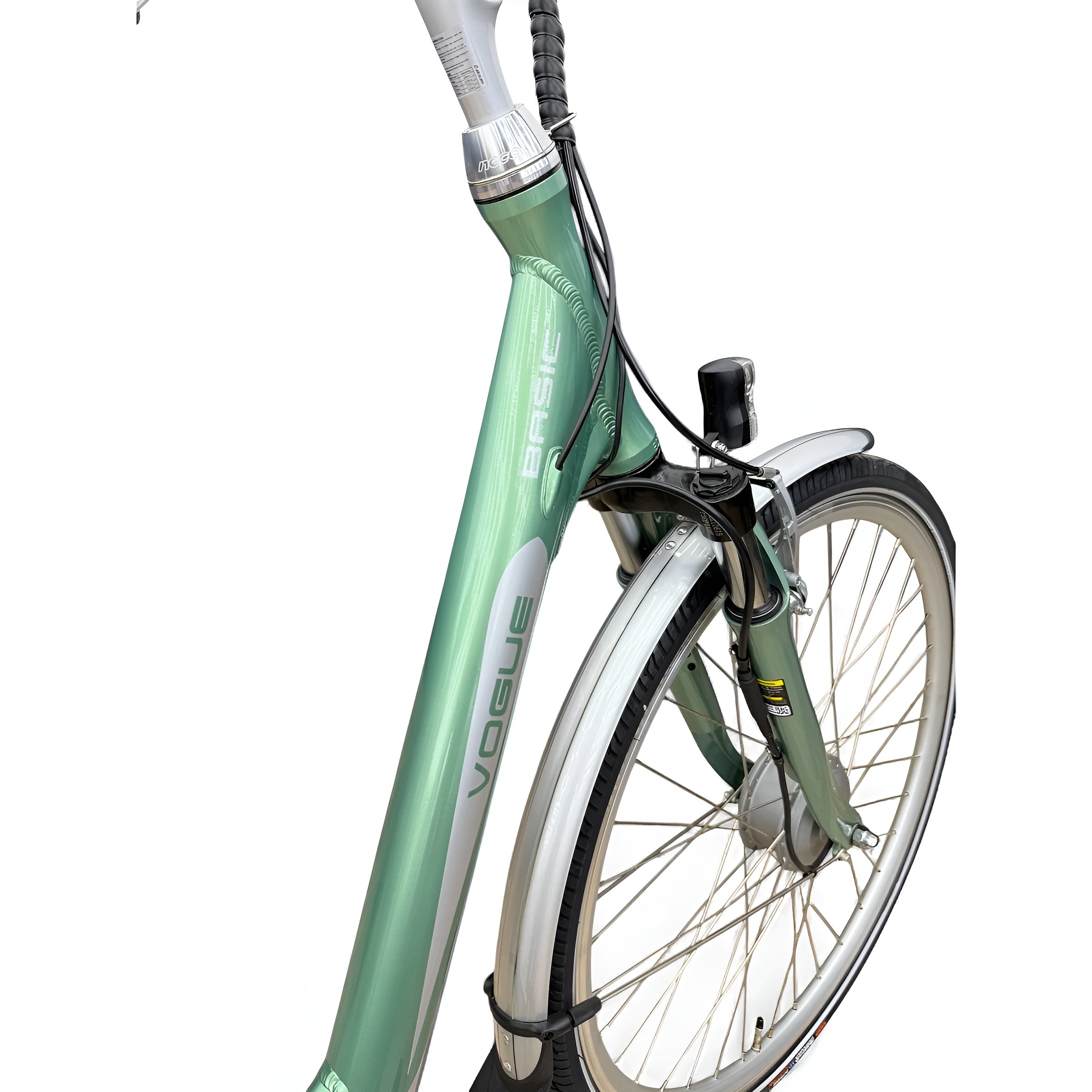 Vogue Basic N7 Elektrische Fiets Groen 49cm – Elektrische Damesfiets met 468Wh Accu - AE-trading