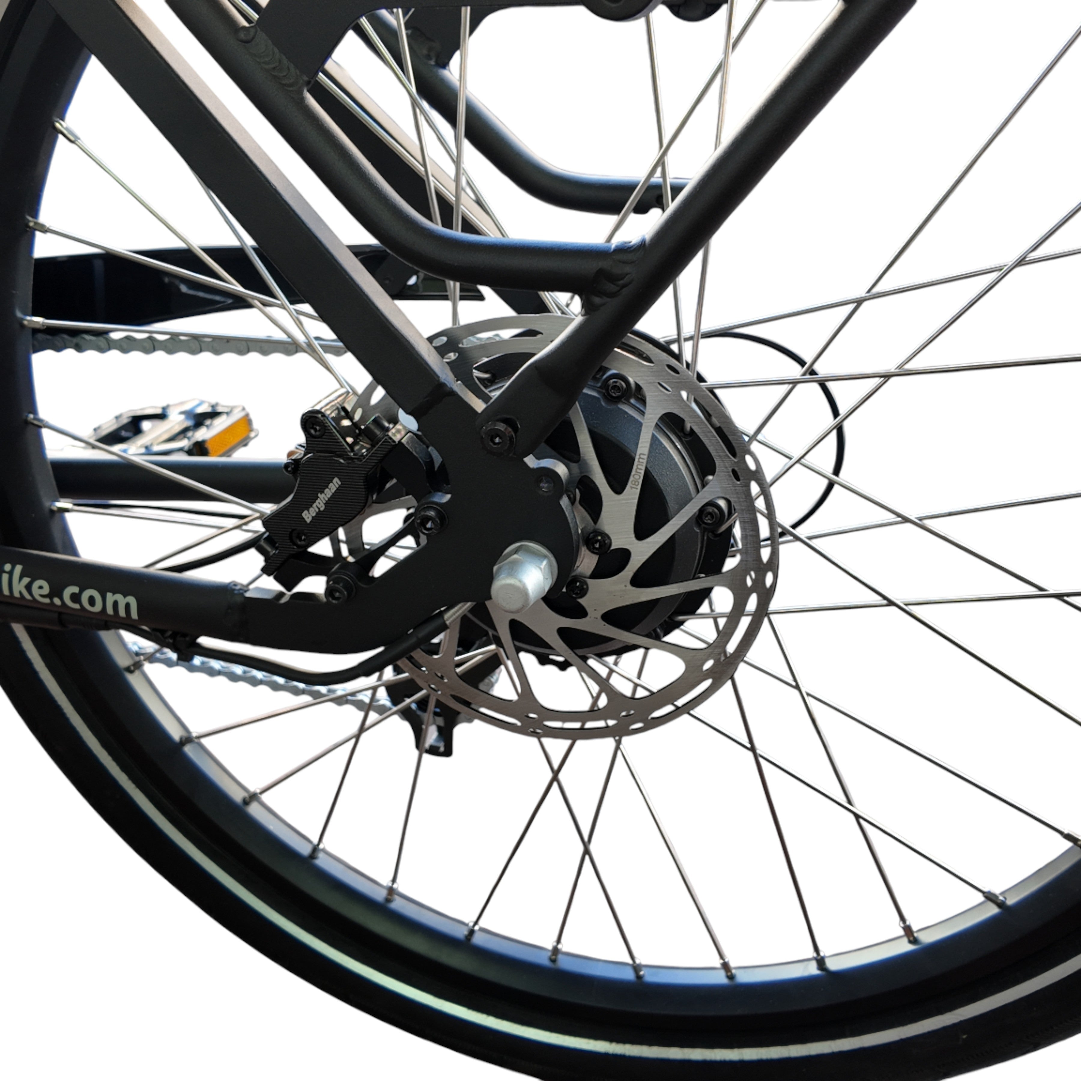 Vogue Caddy - Elektrische Bakfiets - Mat Zwart - Bruine Accenten - Accu 468Wh (36V, 13Ah) - Bafang Achterwielmotor - Shimano 7 Versnellingen - Hydraulische Remmen - AE-trading