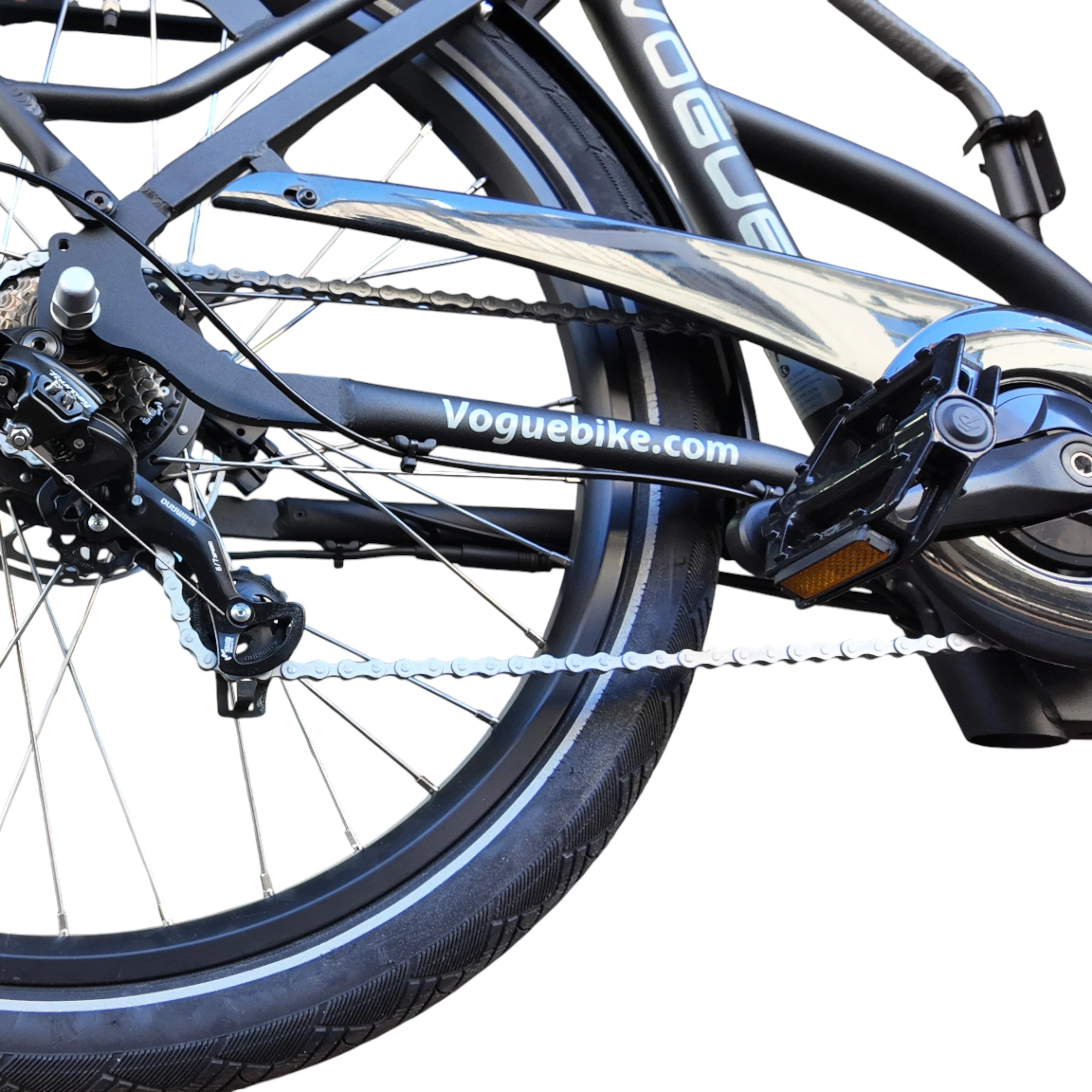 Vogue Caddy - Elektrische Bakfiets - Mat Zwart - Grijze Accenten - Accu 468Wh (36V, 13Ah) - Bafang Achterwielmotor - Shimano 7 Versnellingen - Hydraulische Remmen - AE-trading