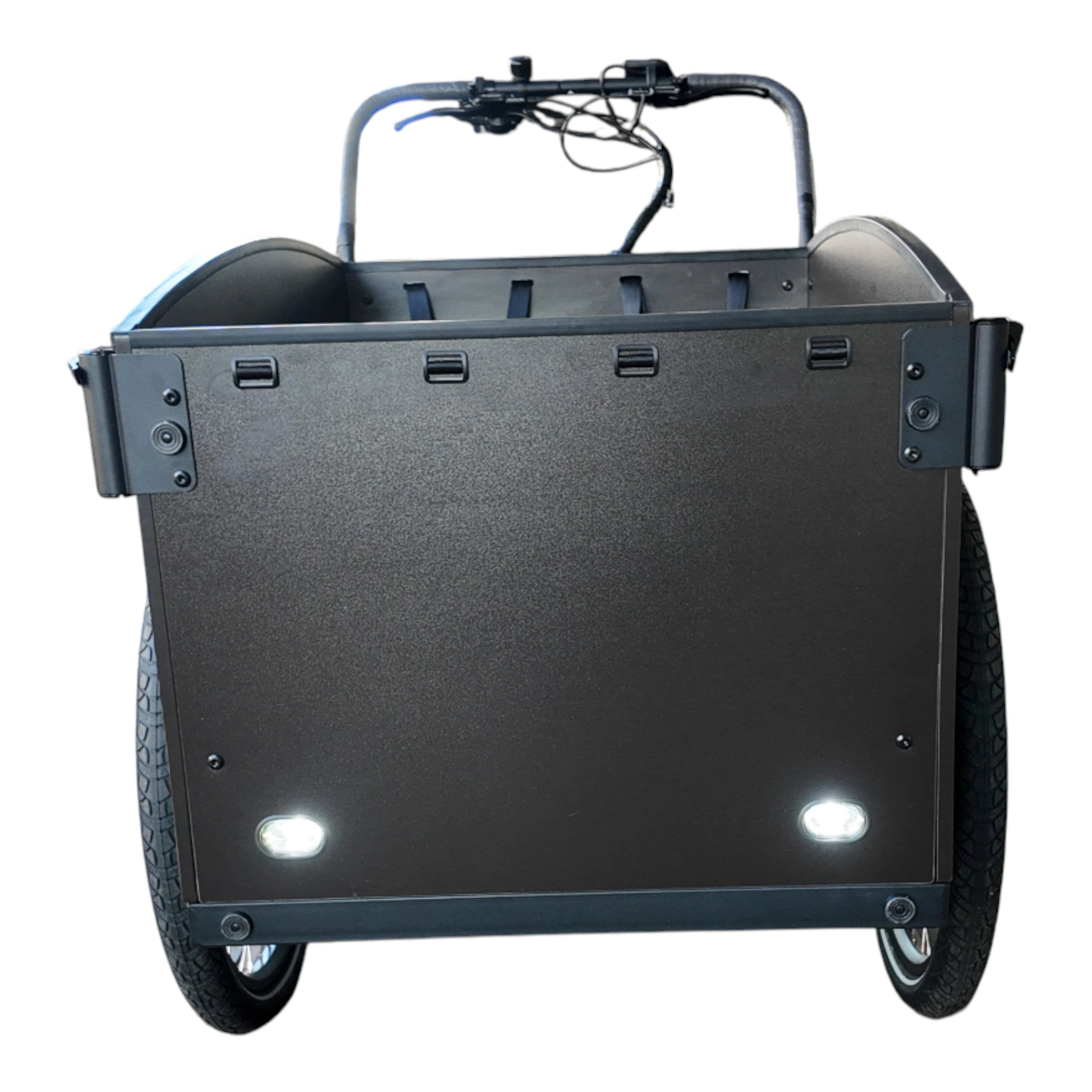 Vogue Caddy - Elektrische Bakfiets - Mat Zwart - Grijze Accenten - Accu 468Wh (36V, 13Ah) - Bafang Achterwielmotor - Shimano 7 Versnellingen - Hydraulische Remmen - AE-trading