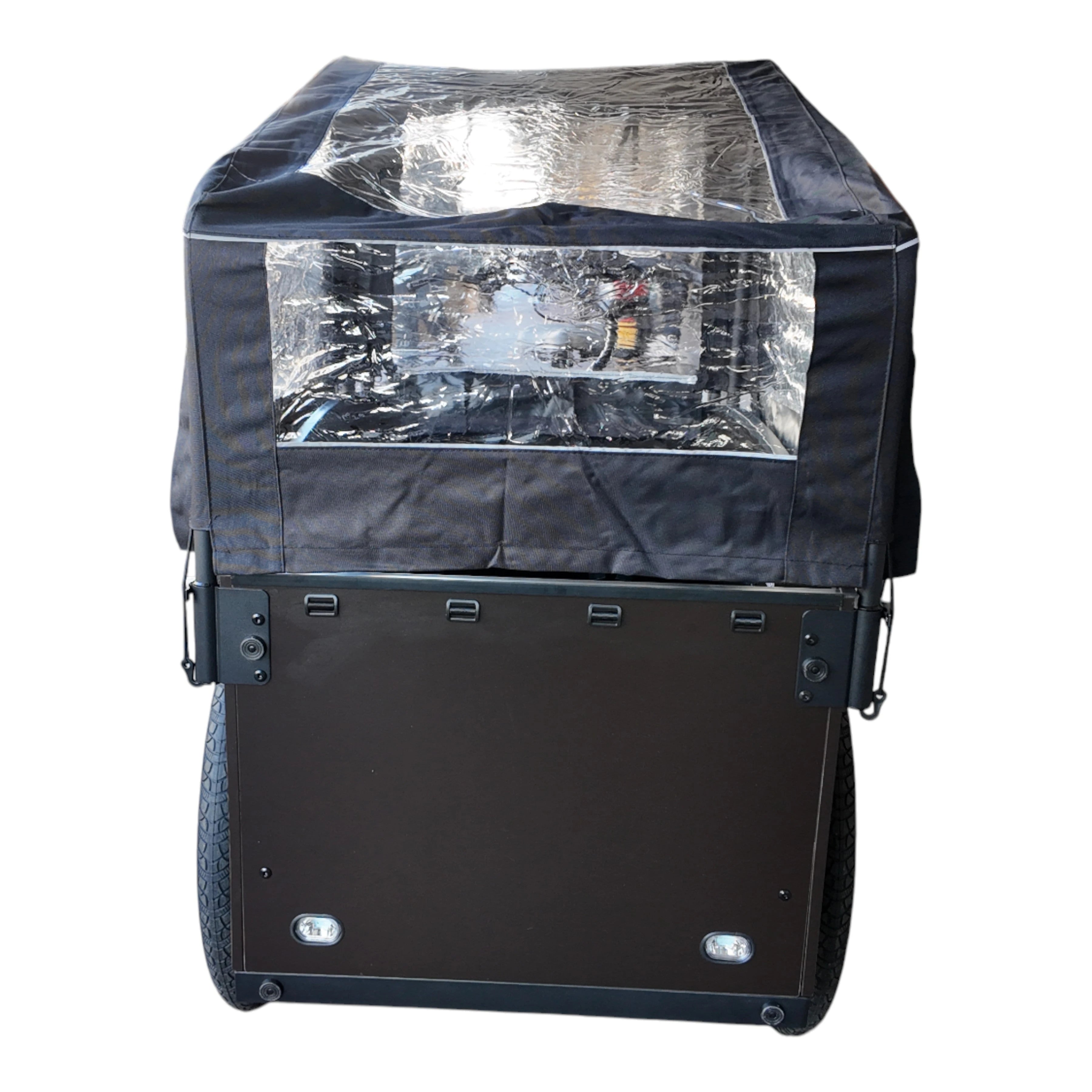 Vogue Caddy - Elektrische Bakfiets - Mat Zwart - Grijze Accenten - Accu 468Wh (36V, 13Ah) - Bafang Achterwielmotor - Shimano 7 Versnellingen - Hydraulische Remmen - AE-trading