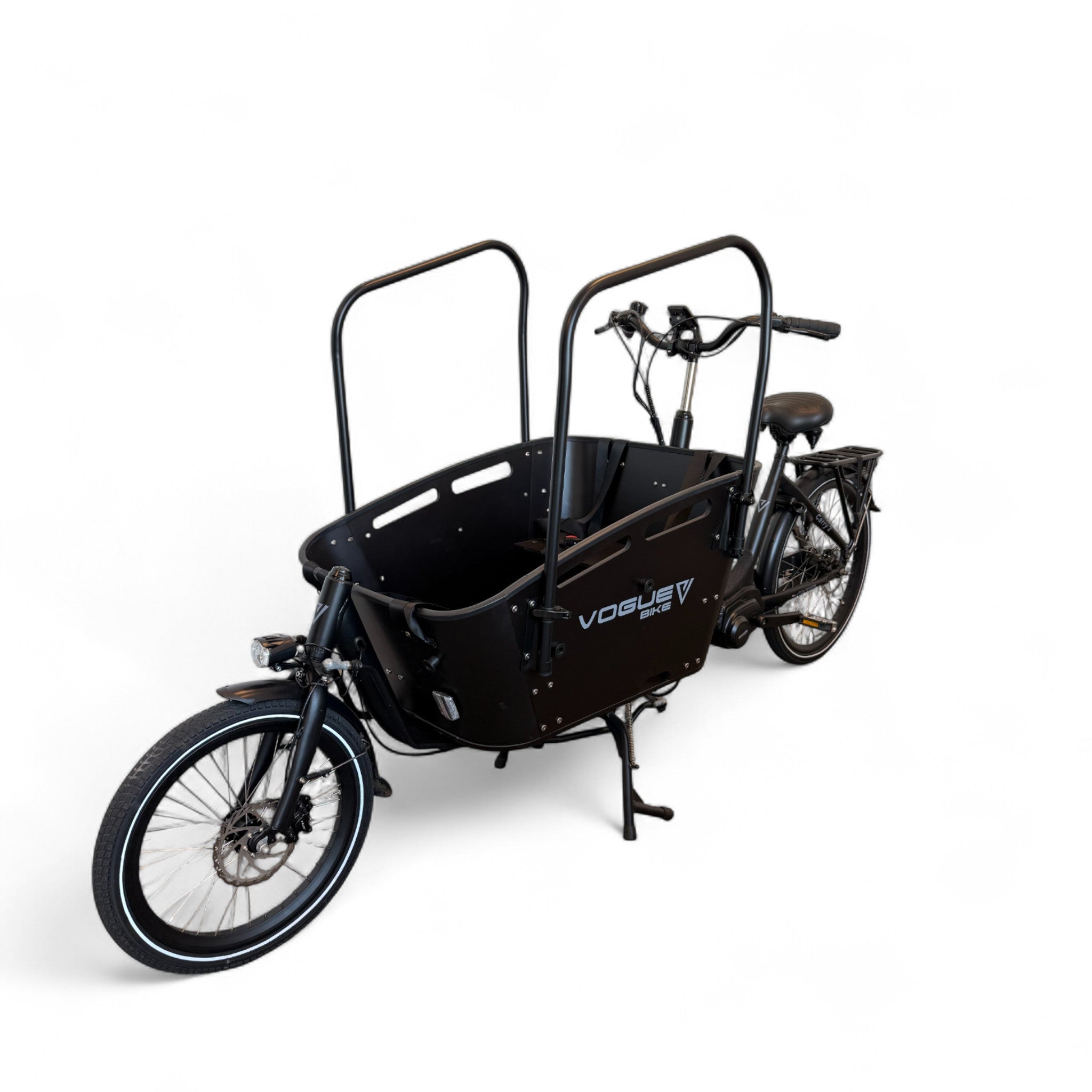 Vogue Carry 2 – Mat Grijs – Elektrische Bakfiets – 80Nm middenmotor – 15Ah accu – 8 versnellingen – Hydraulische schijfremmen - AE-trading