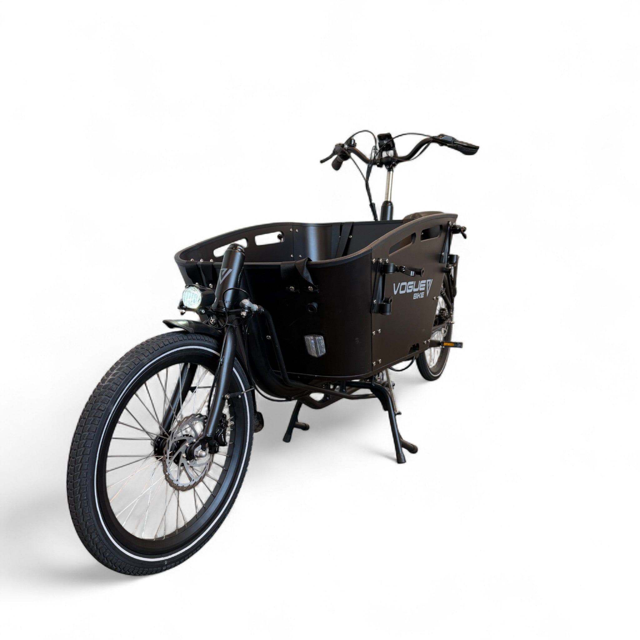 Vogue Carry 2 – Mat Grijs – Elektrische Bakfiets – 80Nm middenmotor – 15Ah accu – 8 versnellingen – Hydraulische schijfremmen - AE-trading