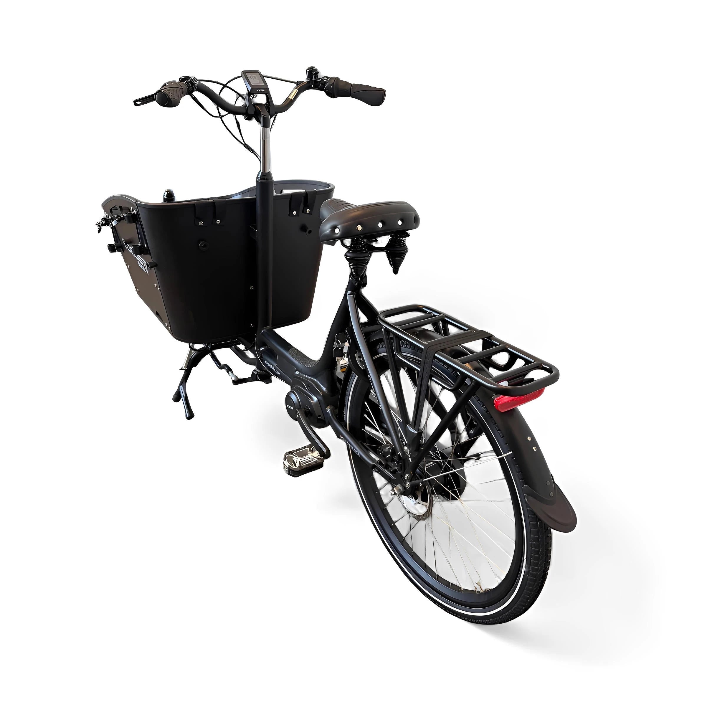 Vogue Carry 2 – Mat Zwart – Elektrische Bakfiets – 80Nm middenmotor – 15Ah accu – 8 versnellingen – Hydraulische schijfremmen - AE-trading