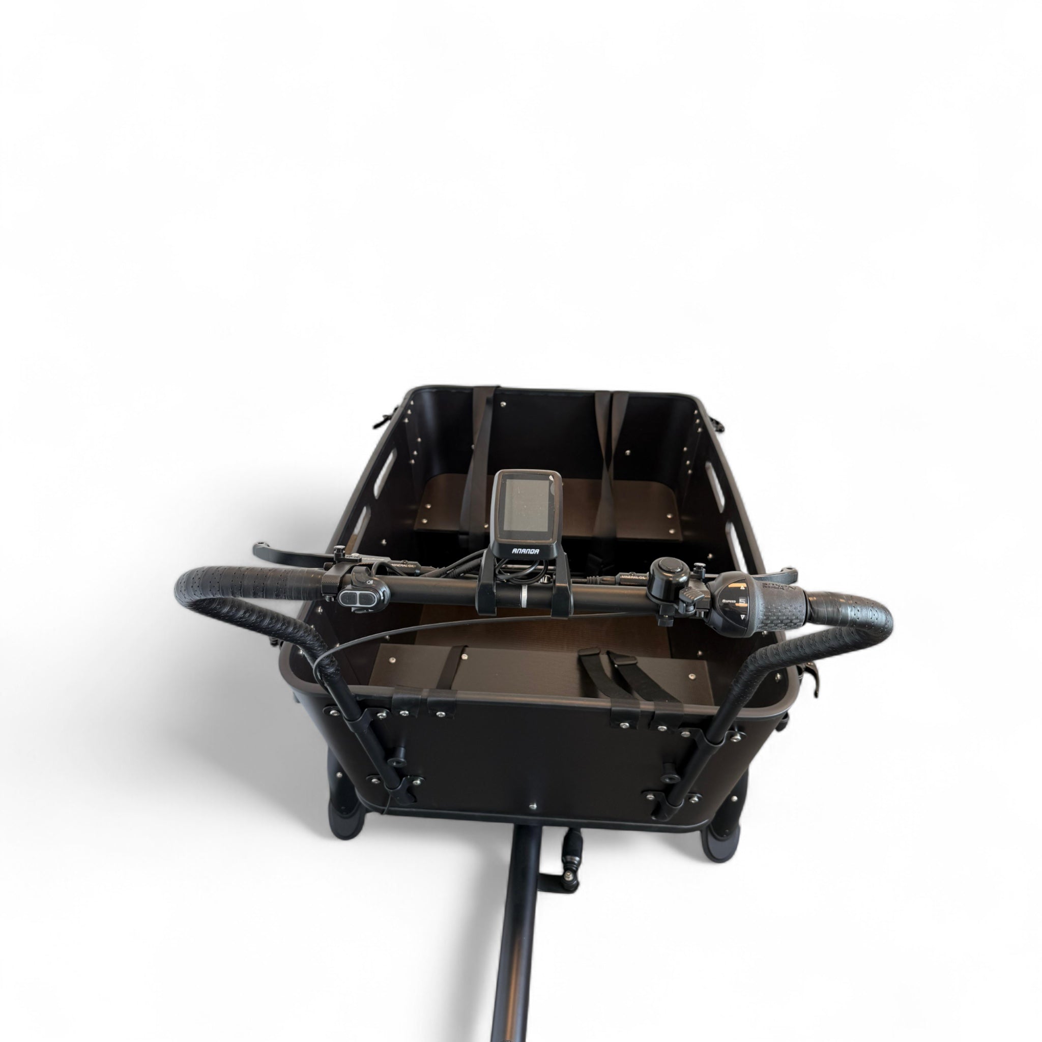 Vogue Carry 3 – Mat Zwart/Zwart – Elektrische Bakfiets – Bafang M400 middenmotor – 540Wh accu – 7 versnellingen – Inclusief huif – Hydraulische schijfremmen - AE-trading