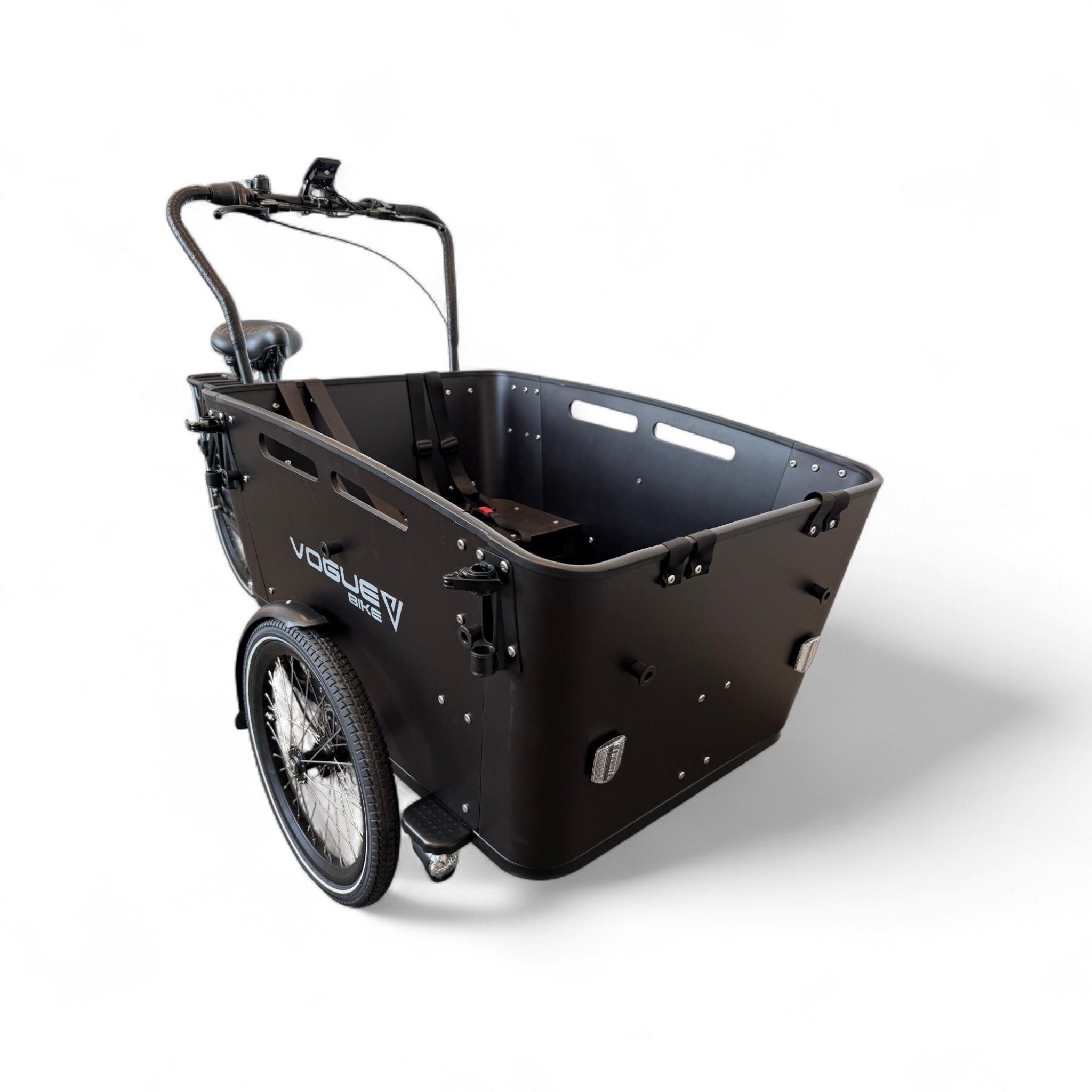 Vogue Carry 3 – Mat Zwart/Zwart – Elektrische Bakfiets – Bafang M400 middenmotor – 540Wh accu – 7 versnellingen – Inclusief huif – Hydraulische schijfremmen - AE-trading