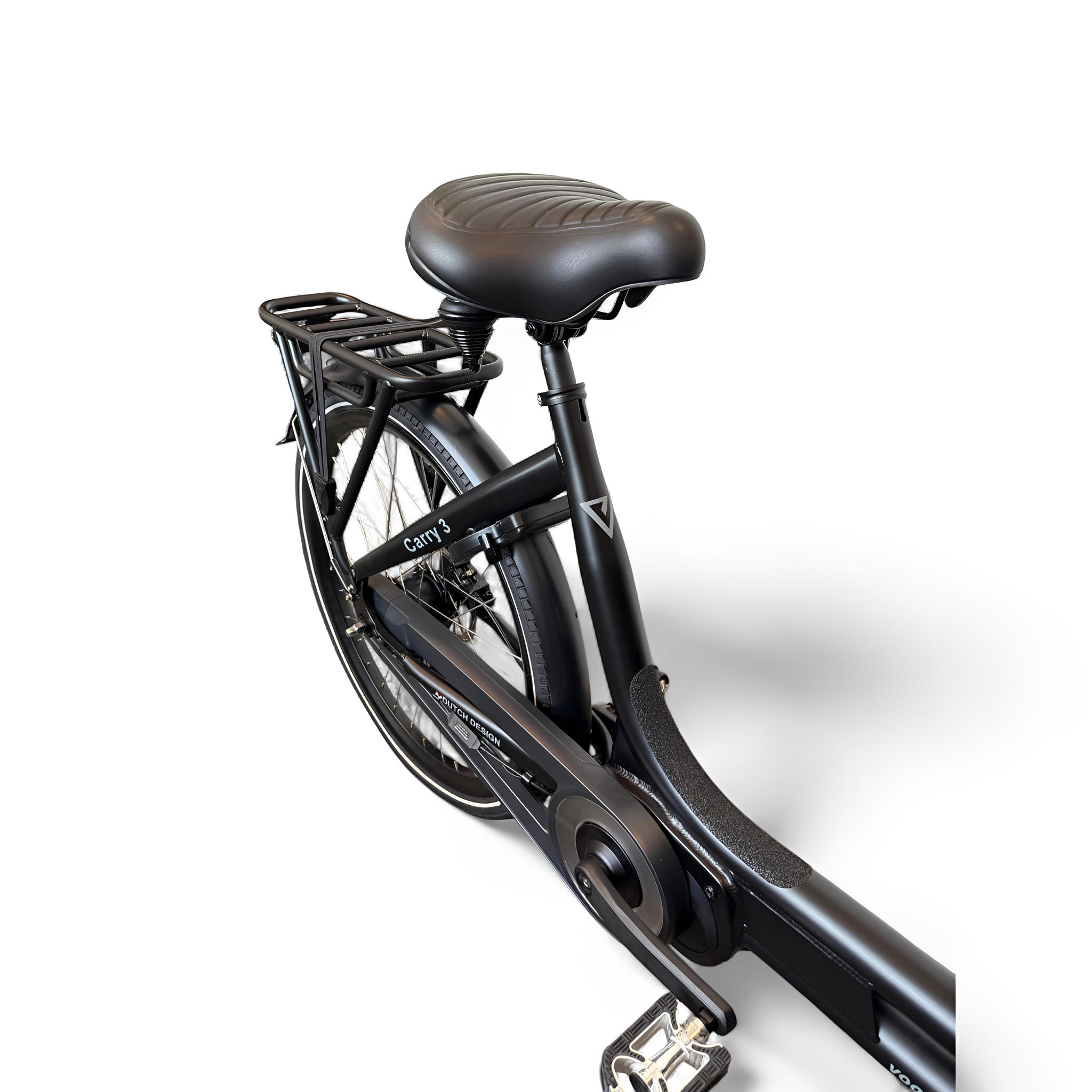 Vogue Carry 3 – Mat Zwart/Zwart – Elektrische Bakfiets – Ananda M81 middenmotor – 540Wh accu – 7 versnellingen – Inclusief huif – Hydraulische schijfremmen - AE-trading