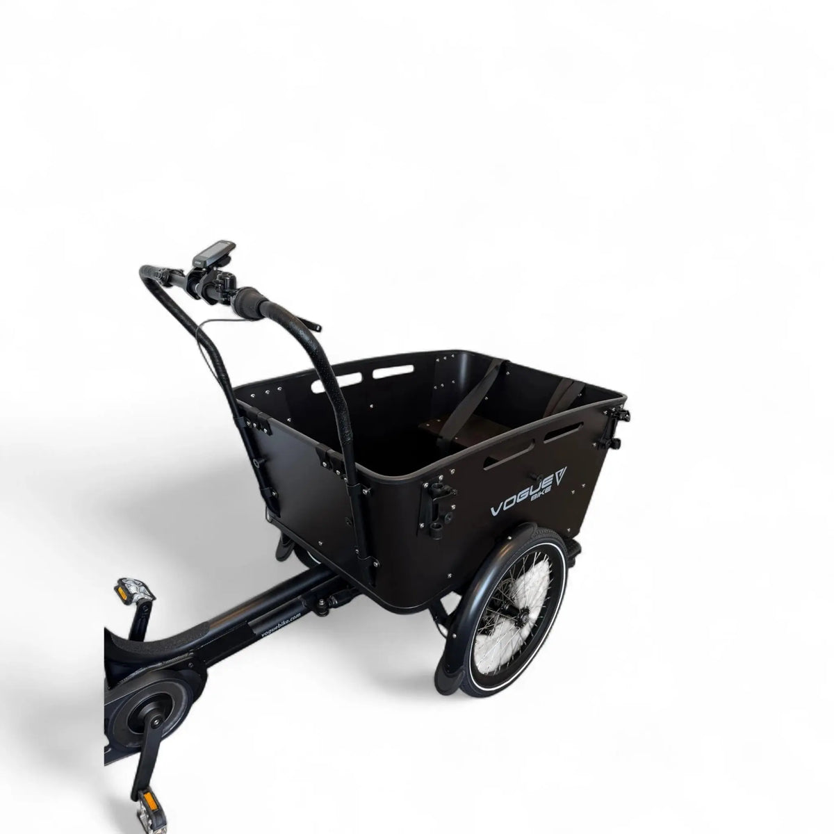 Vogue Carry 3 Elektrische Bakfiets - Mat Zwart/Zwart - 48 cm - Bafang M400 Middenmotor - AE-trading