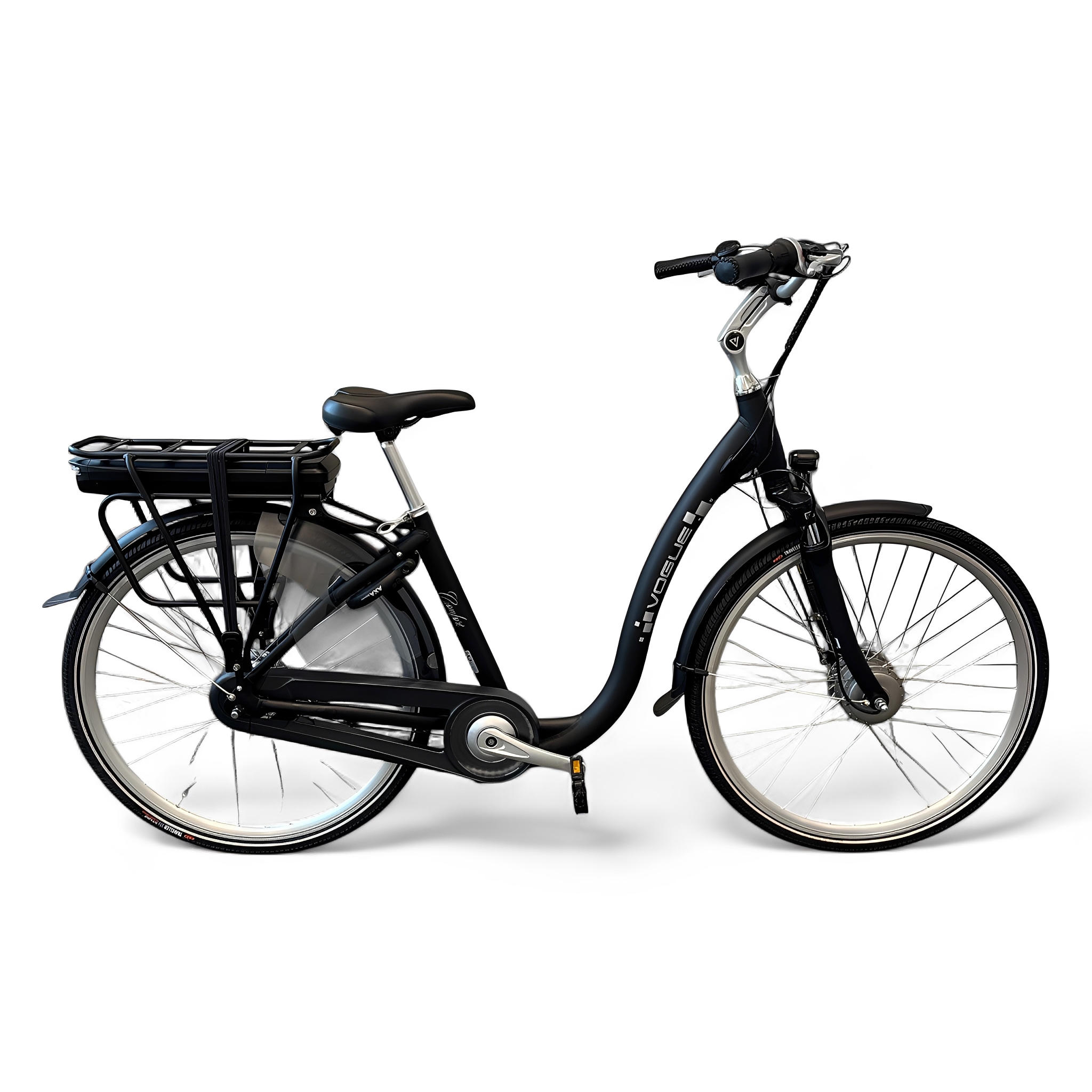Vogue Comfort N7 Elektrische Fiets Mat zwart 468Wh Accu - E-bike - AE-trading