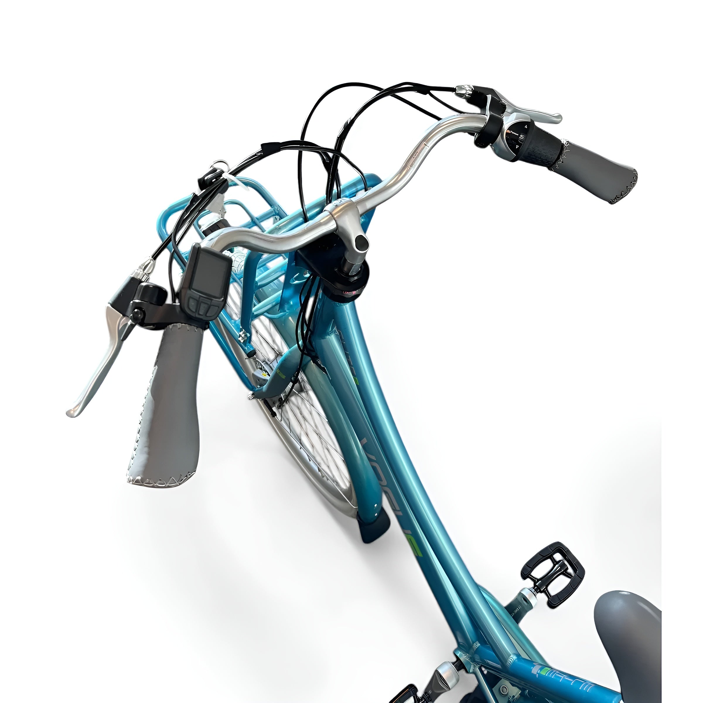 Vogue Elite 3 Elektrische Fiets 3 Versnellingen 50cm 13Ah Rollerbrake E-bike - Mint Blue - AE-trading