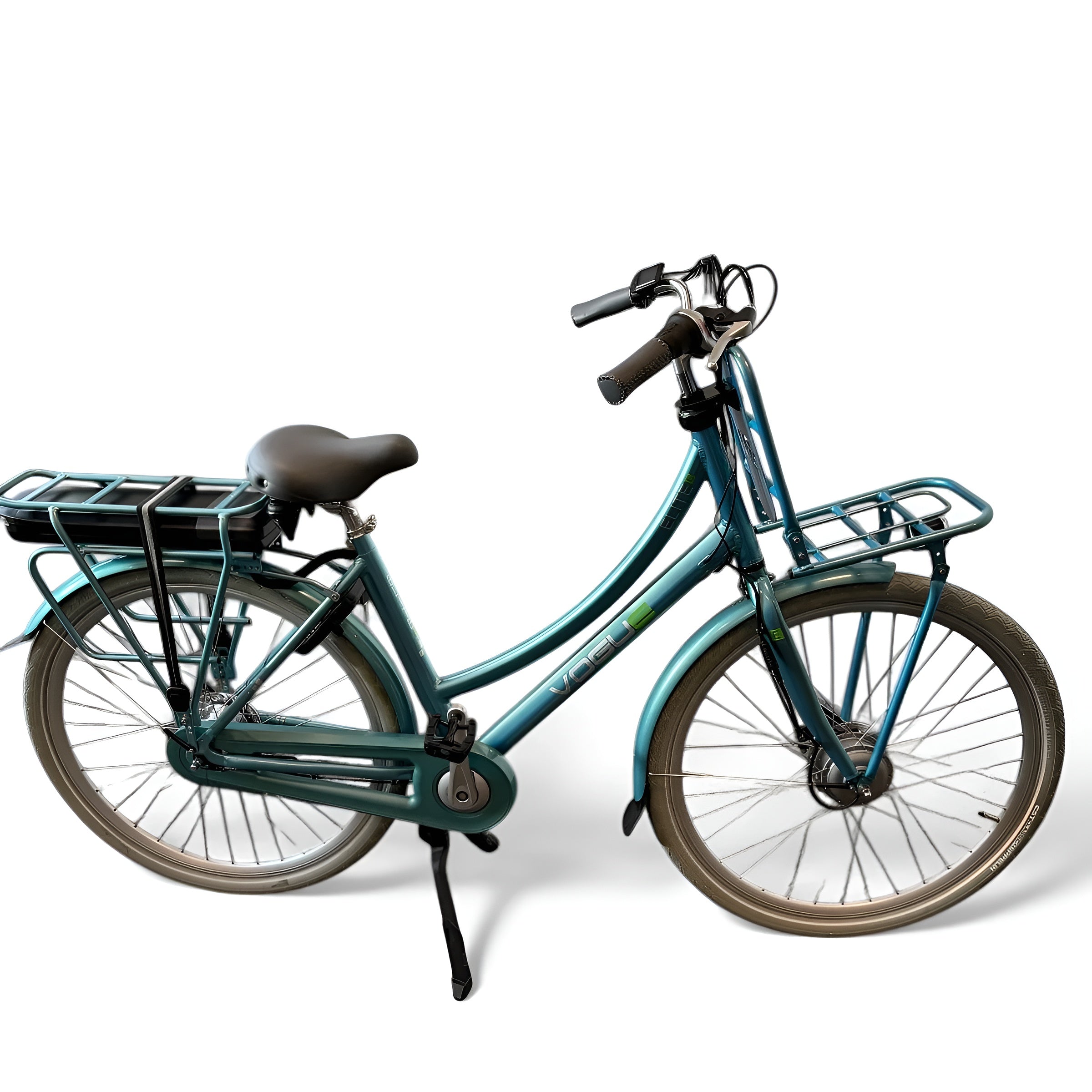 Vogue Elite 3 Elektrische Fiets 3 Versnellingen 50cm 13Ah Rollerbrake E-bike - Mint Blue - AE-trading