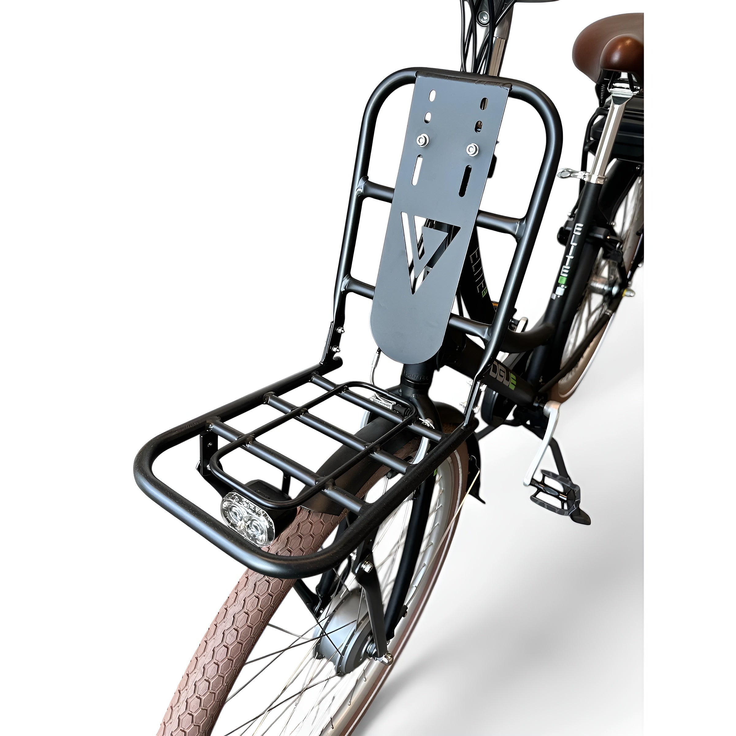 Vogue Elite Elektrische Fiets 3 versnellingen 13Ah 50cm E-bike - Mat zwart met bruine accenten - AE-trading