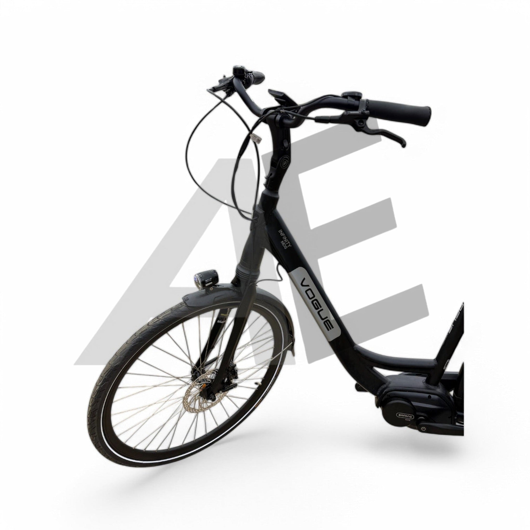 Vogue Infinity Elektrische Fiets Middenmotor Bafang M200 13Ah 468Wh 48cm met Hydraulische remmen - Mat Grijs - AE-trading