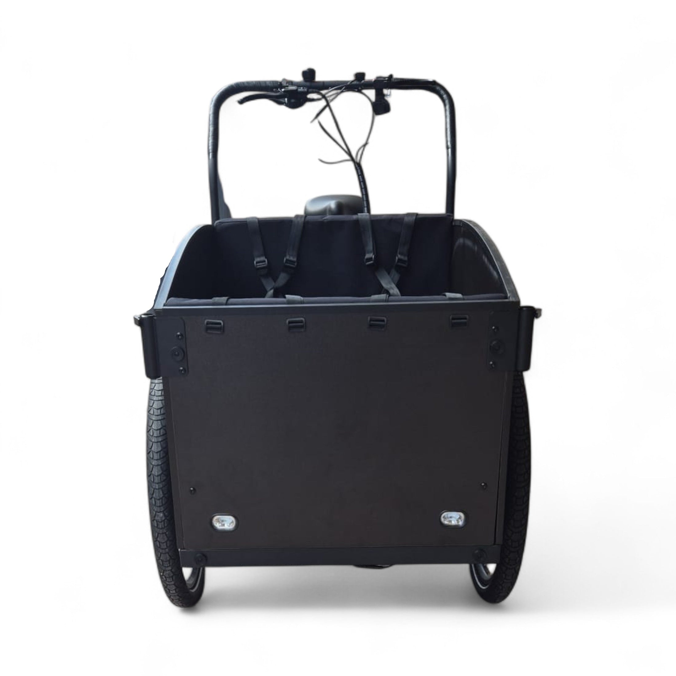 Vogue Journey Plus - Elektrische Bakfiets - Mat Zwart Zwarte Accenten - 48 cm - Accu 522Wh (36V, 14.5Ah) - Ananda Middenmotor - Shimano 7 Versnellingen - Hydraulische Remmen - AE-trading