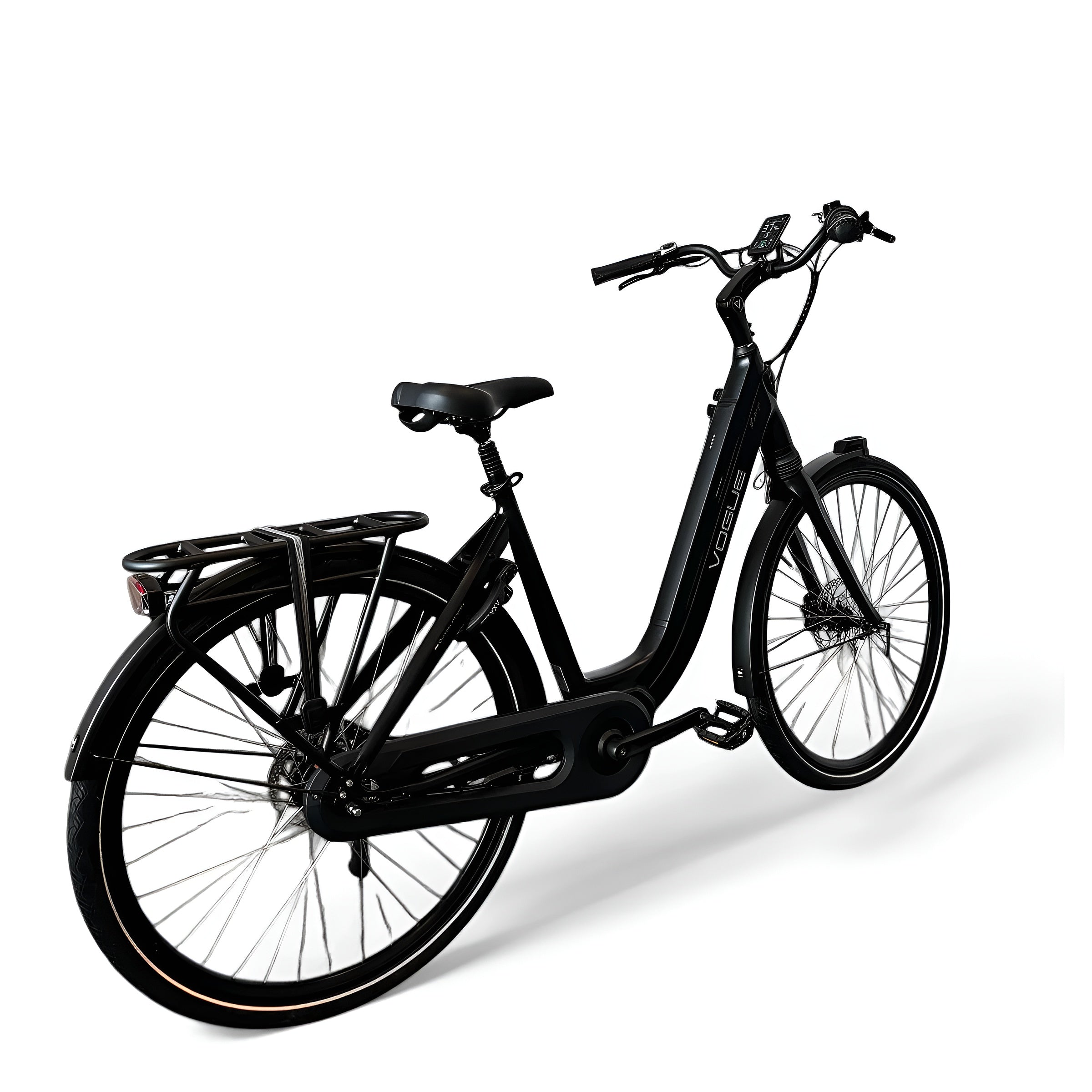Vogue Mestengo 46cm Elektrische Fiets Hydraulische Remmen met Middenmotor - Mat Zwart - AE-trading