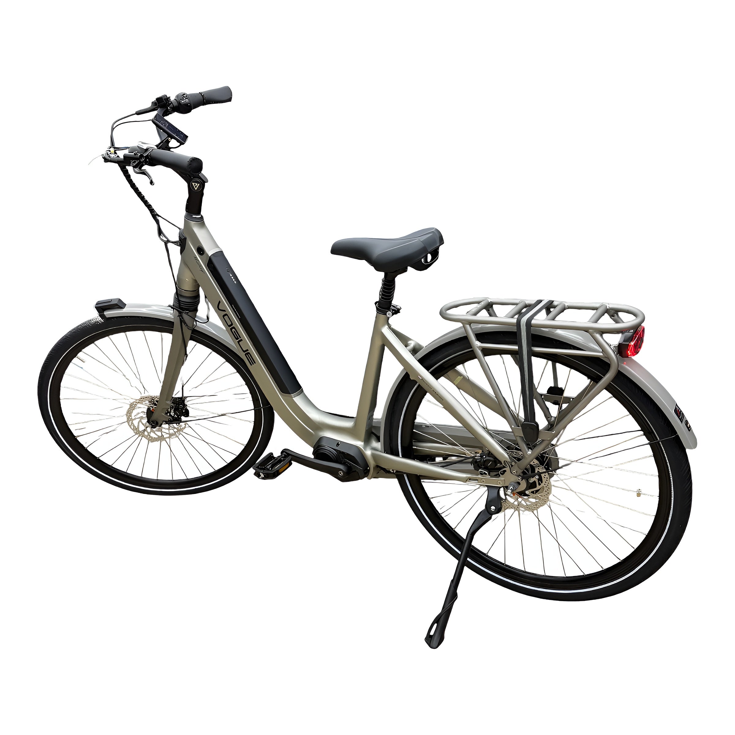 Vogue Mestengo 46cm Elektrische Fiets Hydraulische Remmen met Middenmotor - Mat Grijs - AE-trading