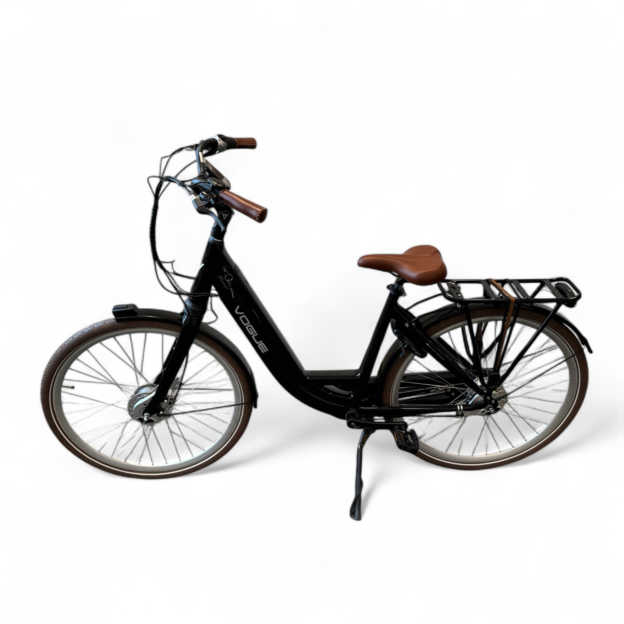 Vogue Mestengo 50cm Elektrische Fiets Hydraulische Remmen met Middenmotor - Glans Zwart - AE-trading