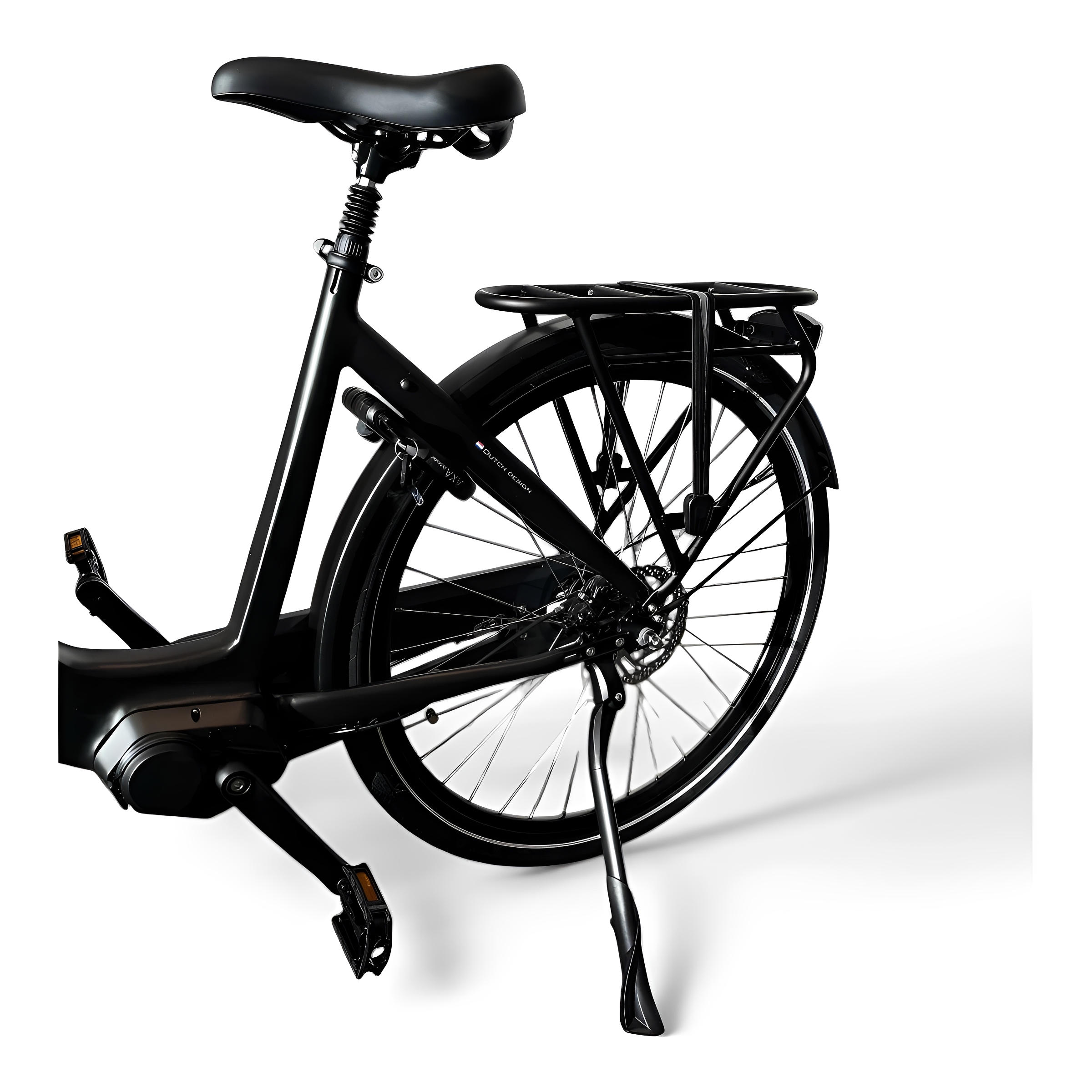 Vogue Mestengo 46cm Elektrische Fiets Hydraulische Remmen met Middenmotor - Mat Zwart - AE-trading