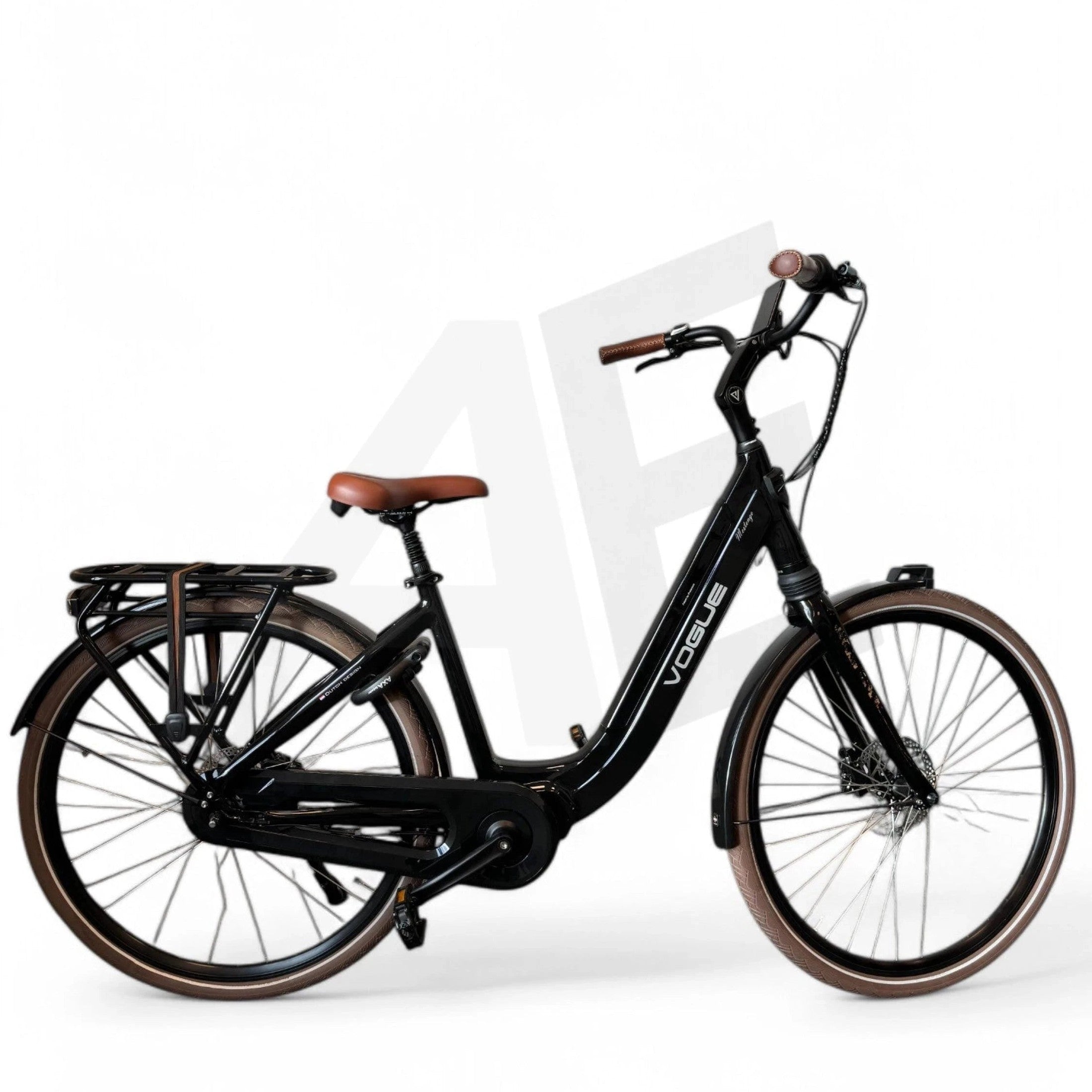 Vogue Mestengo 50cm Elektrische Fiets Hydraulische Remmen met Middenmotor - Glans Zwart