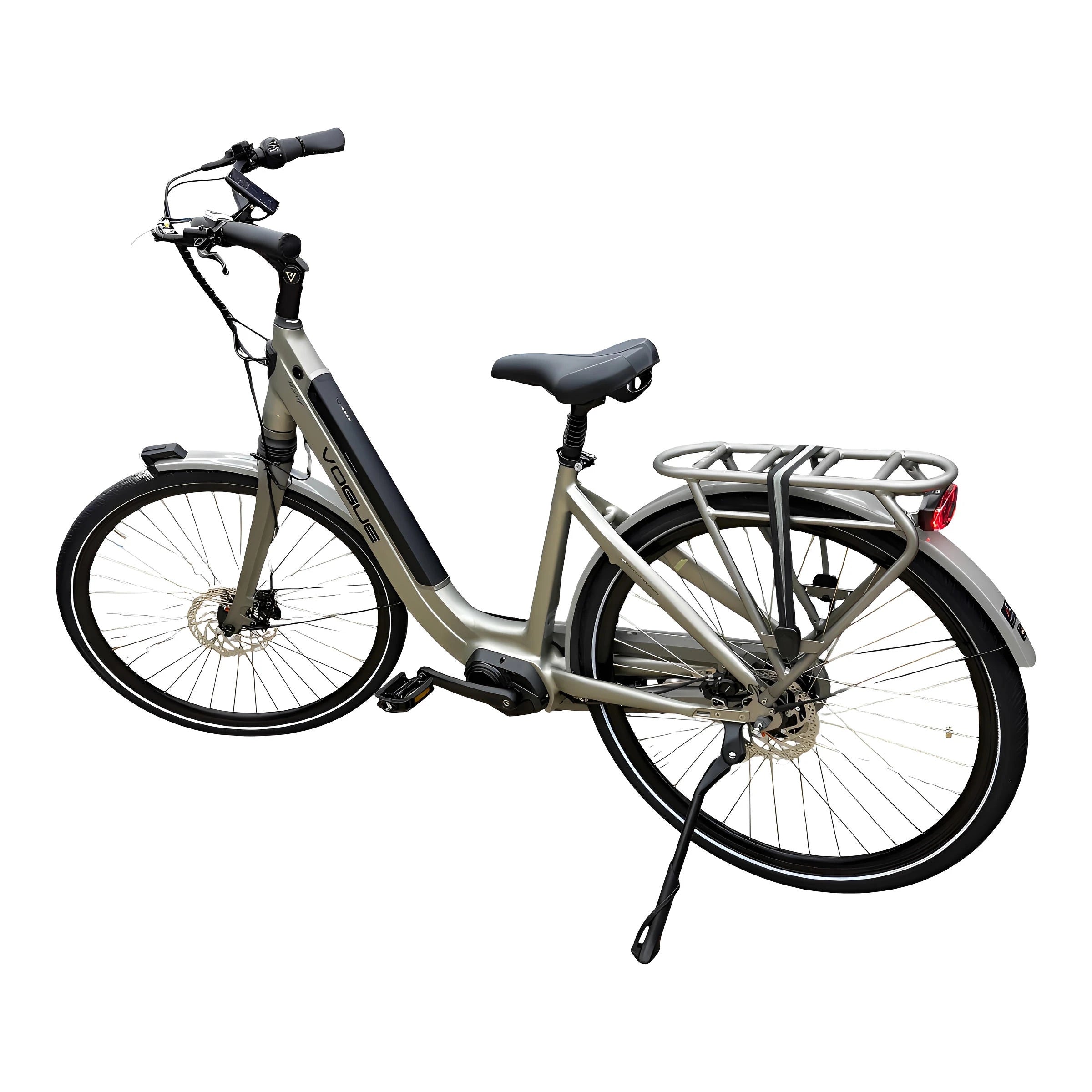 Vogue Mestengo 46cm Elektrische Fiets Hydraulische Remmen met Middenmotor - Mat Grijs - AE-trading