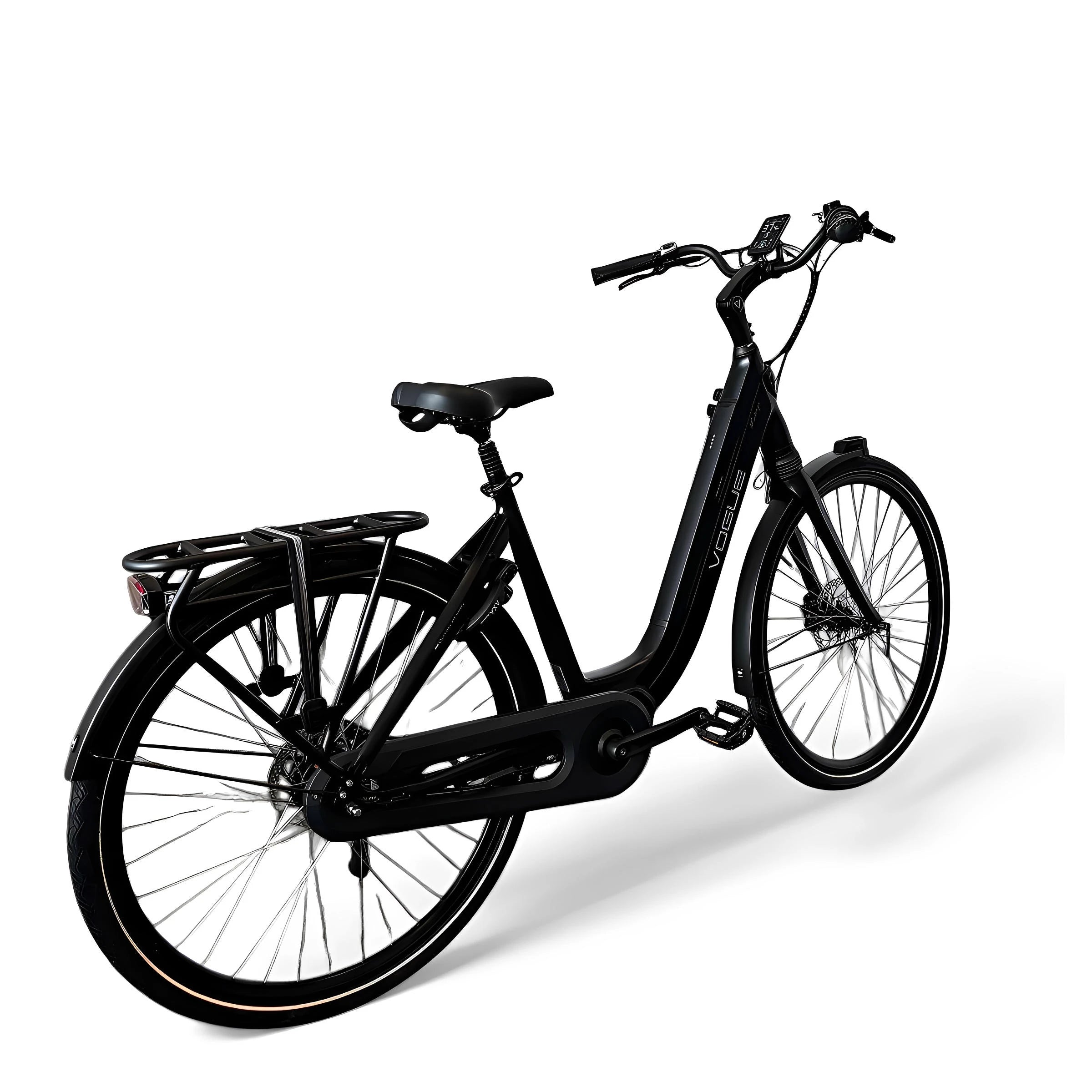 Vogue Mestengo 46cm Elektrische Fiets Hydraulische Remmen met Middenmotor - Mat Zwart - AE-trading
