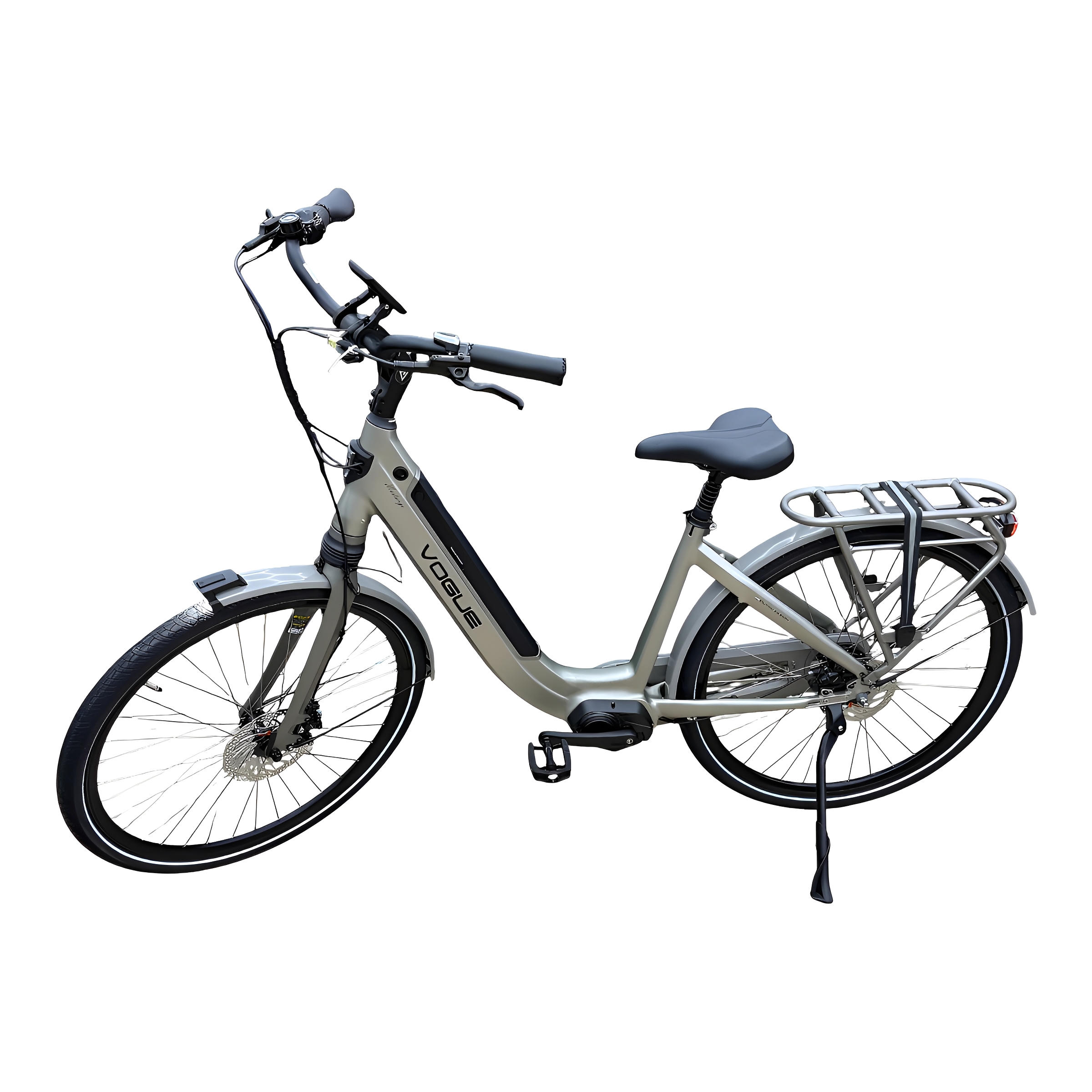 Vogue Mestengo 50cm Elektrische Fiets Hydraulische Remmen met Middenmotor - Mat Grijs - AE-trading