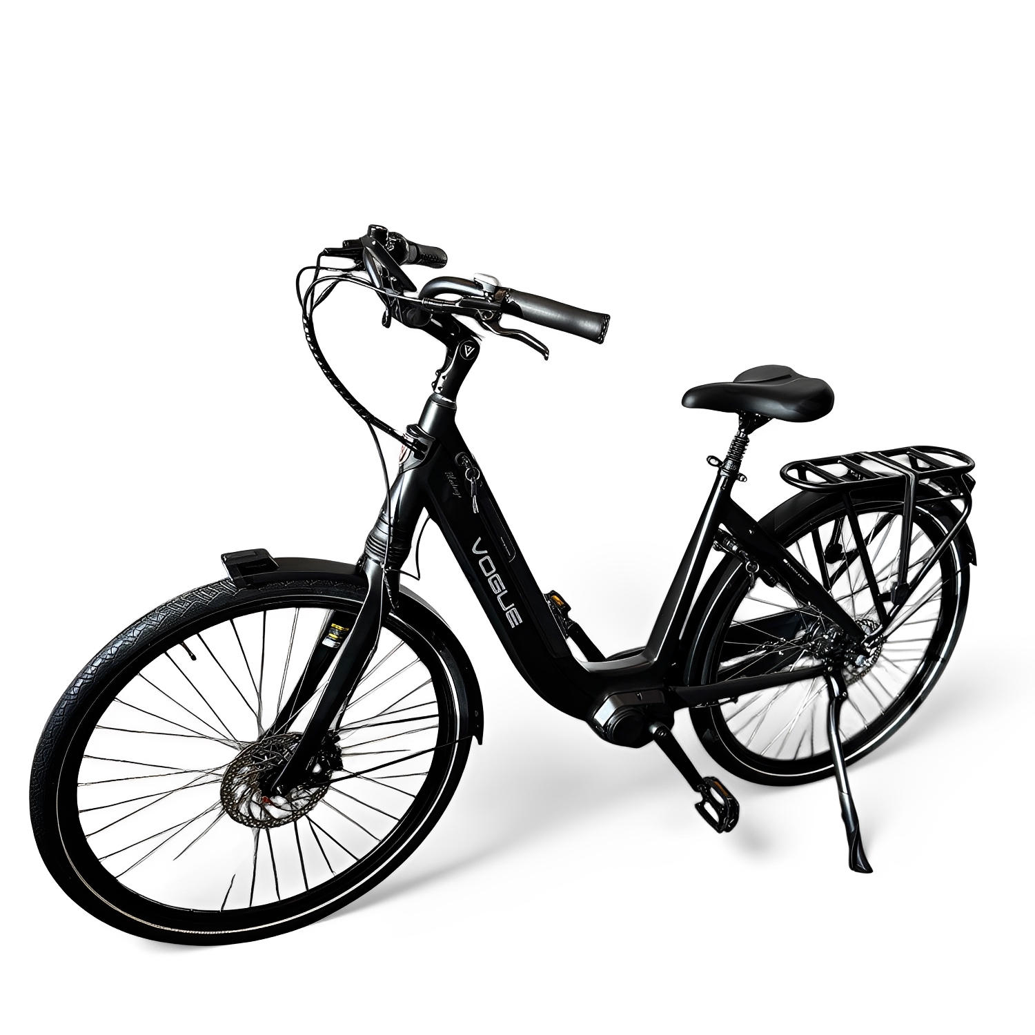 Vogue Mestengo 50cm Elektrische Fiets Hydraulische Remmen met Middenmotor - Mat Zwart - AE-trading