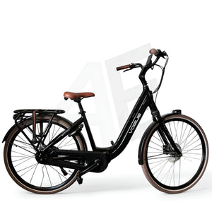 Vogue Mestengo 46cm Elektrische Fiets Hydraulische Remmen met Middenmotor - Glans Zwart - AE-trading